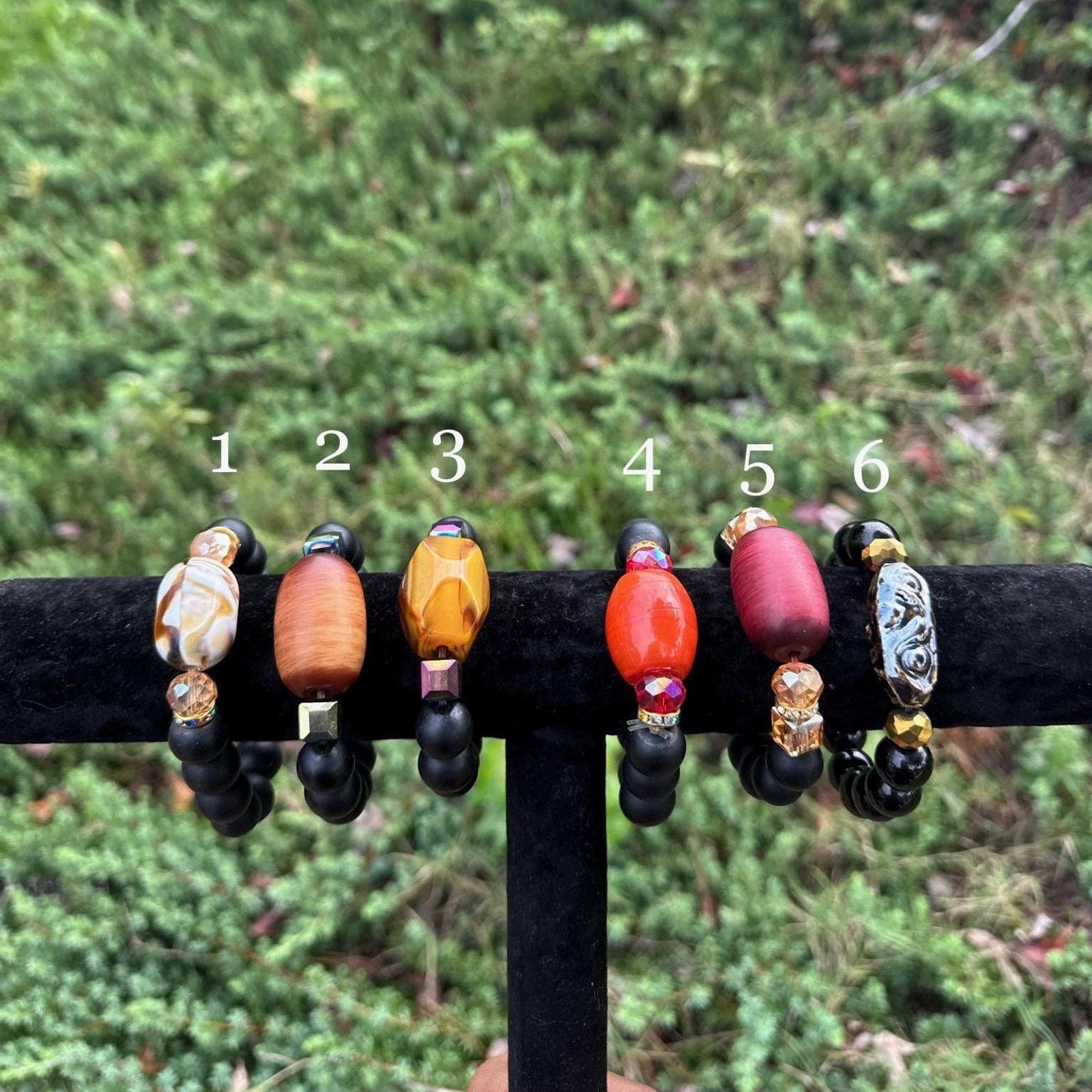 Nialaya × Other Handcrafted African matte charcoal beaded bracelets Size ONE SIZE - 1 Thumbnail