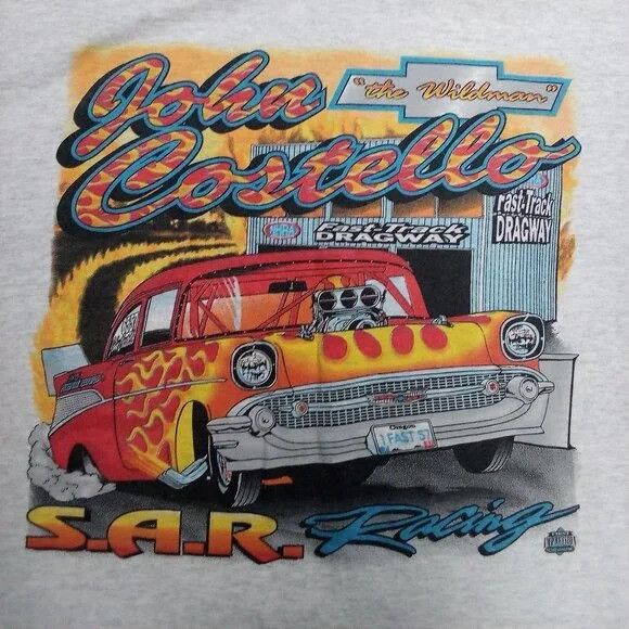 Vintage Vintage John Castello Chevy S.A.R. Racing T-Shirt Size US XL / EU 56 / 4 - 1 Thumbnail