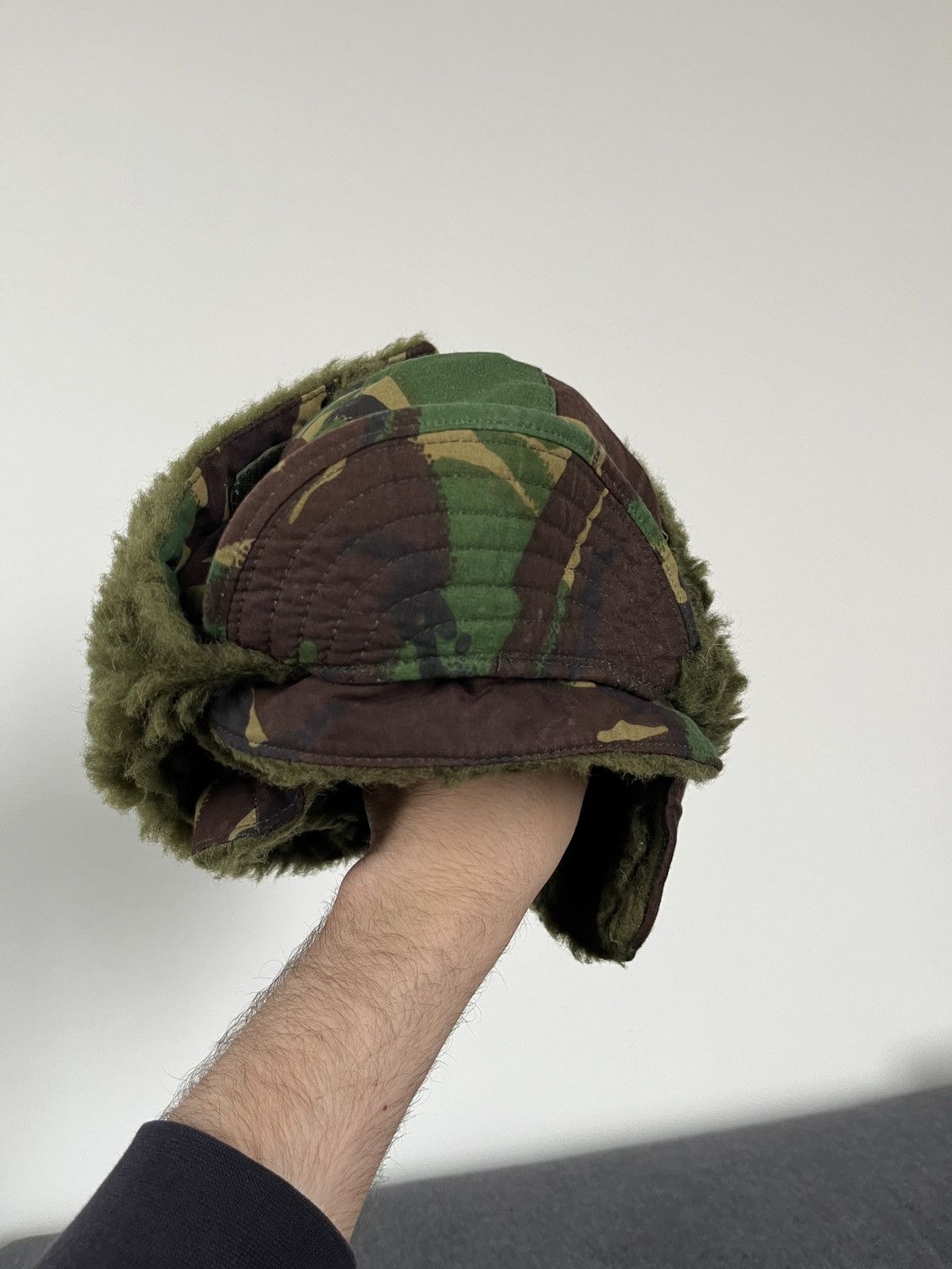 Vintage Kurt Cobain Style DPM Camo Trapper Hat Military Ushanka Size ONE SIZE - 24 Thumbnail