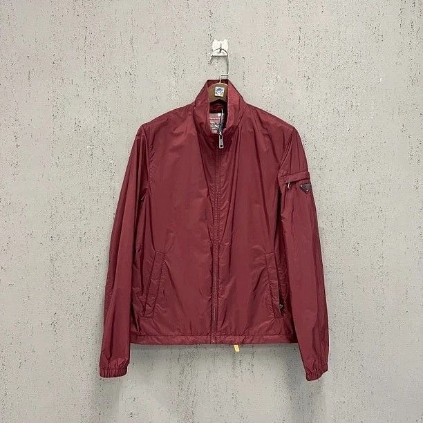 Prada Prada Red Zip Up Light Jacket Size M Size US M / EU 48-50 / 2 - 1 Thumbnail