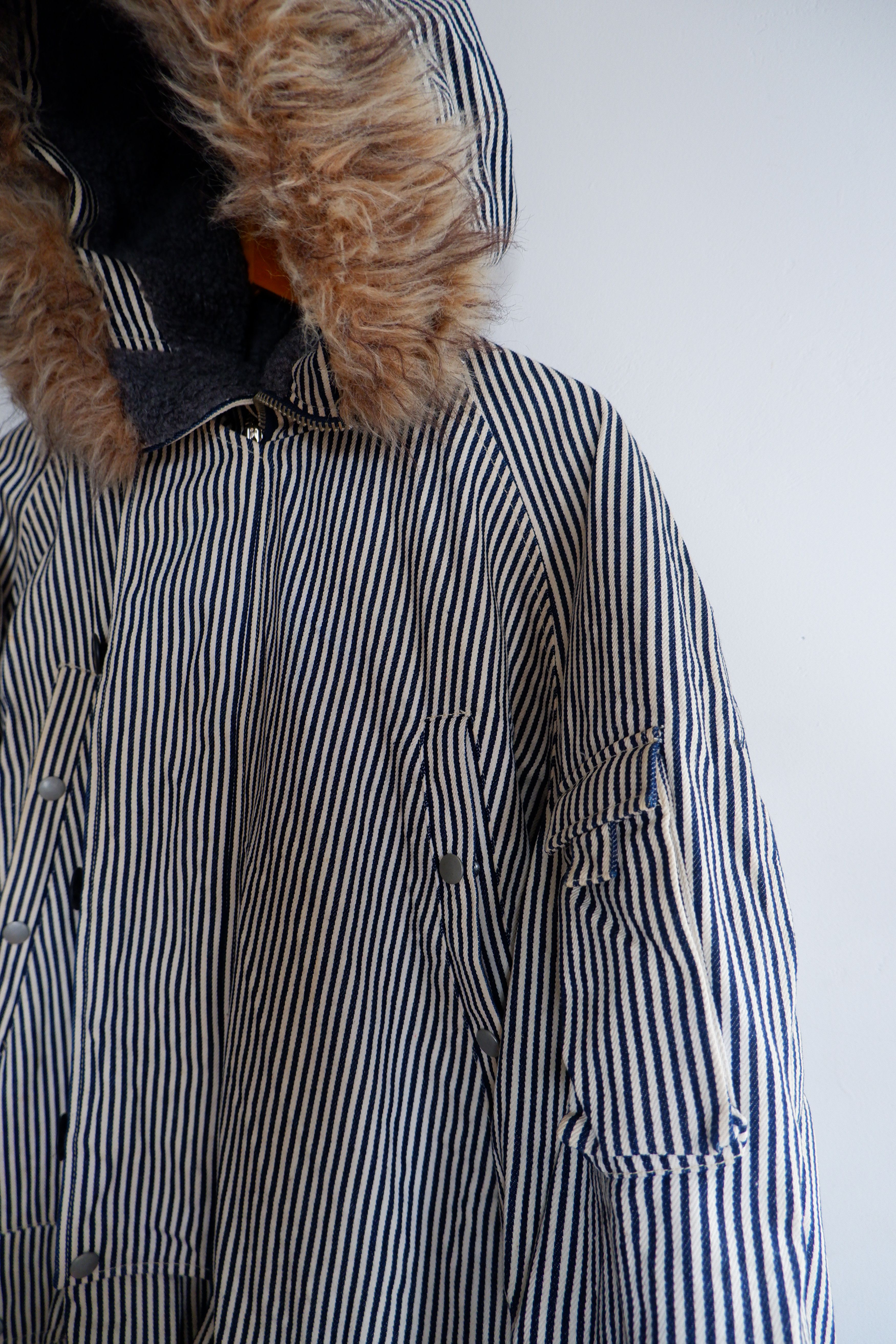 If Six Was Nine Vintage Pearl Diver Hickory Fur Parka Hoodie Size US M / EU 48-50 / 2 - 4 Thumbnail