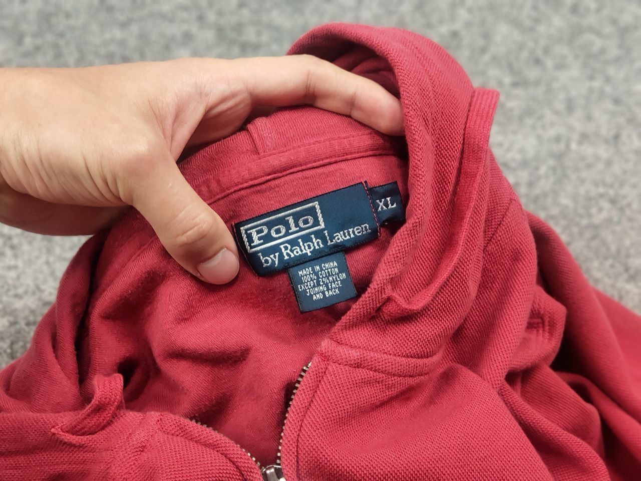 Polo Ralph Lauren Polo Ralph Lauren Vintage Light Red Zip Hoodie Y2k Style Size US XL / EU 56 / 4 - 14 Thumbnail