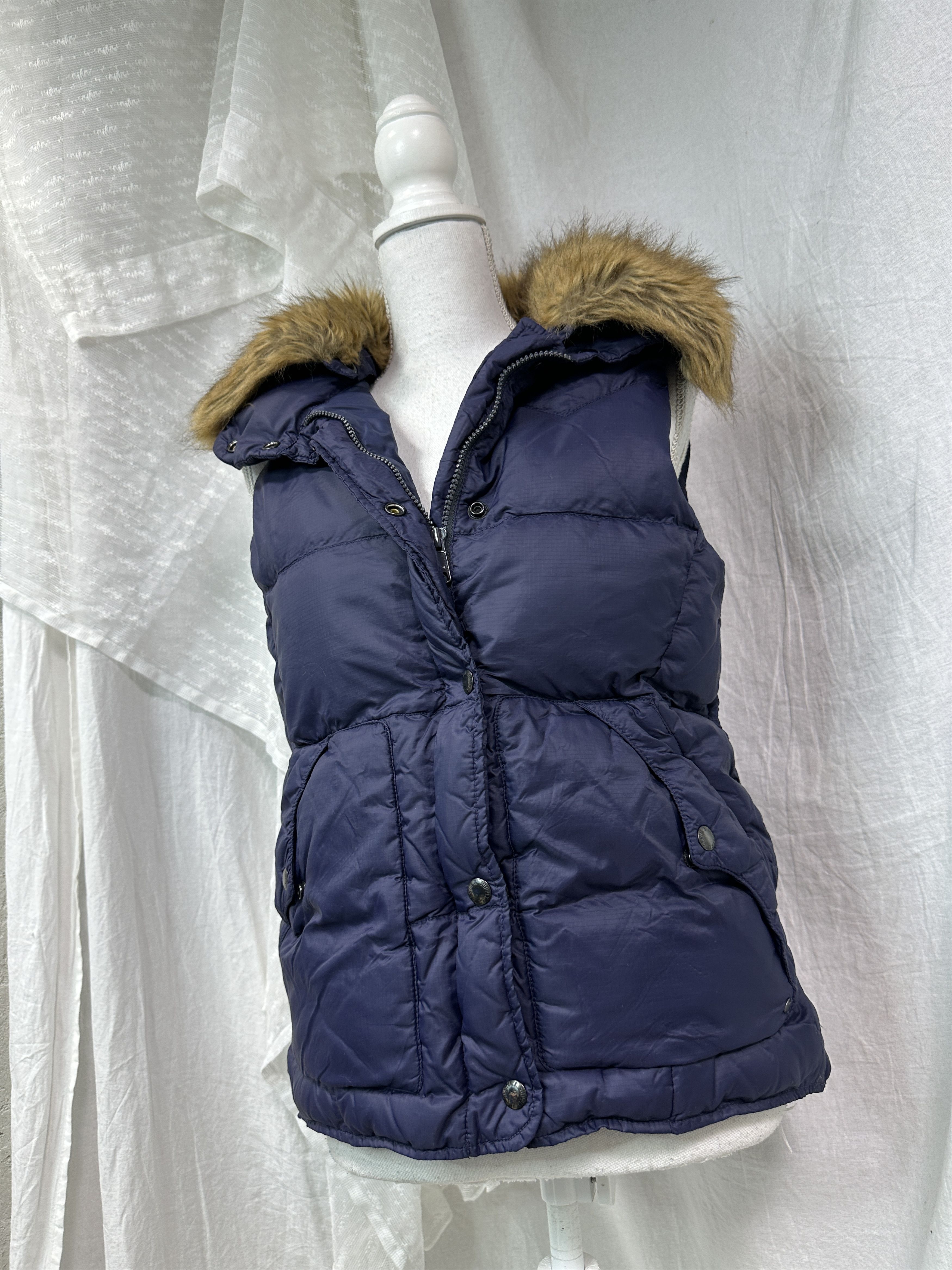 Ralph Lauren Vintage Denim Ralph Lauren Puffer Faux Fur Vest Y2K Size S / US 4 / IT 40 - 1 Thumbnail