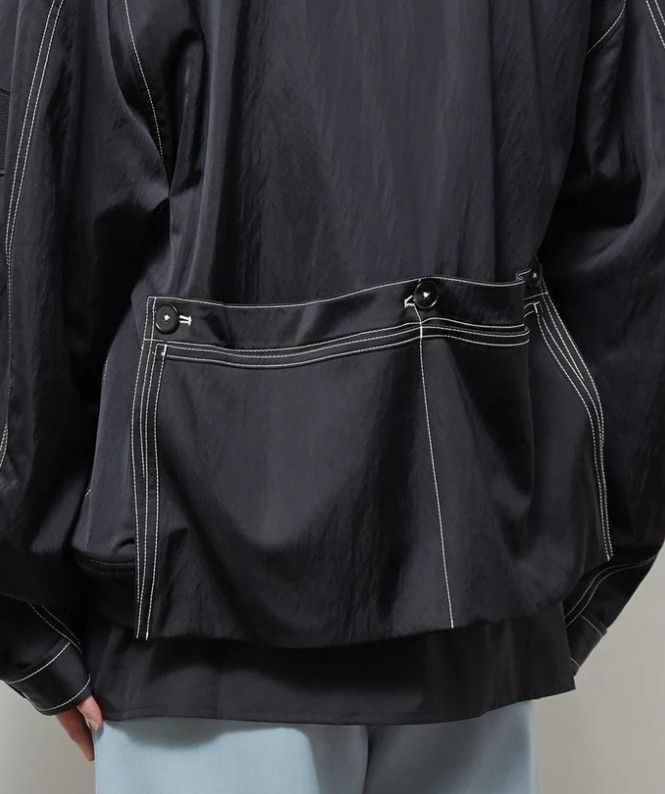 Jil Sander JIL SANDER BLACK Satin Patch Bomber jacket MA-1 Size US XL / EU 56 / 4 - 6 Thumbnail
