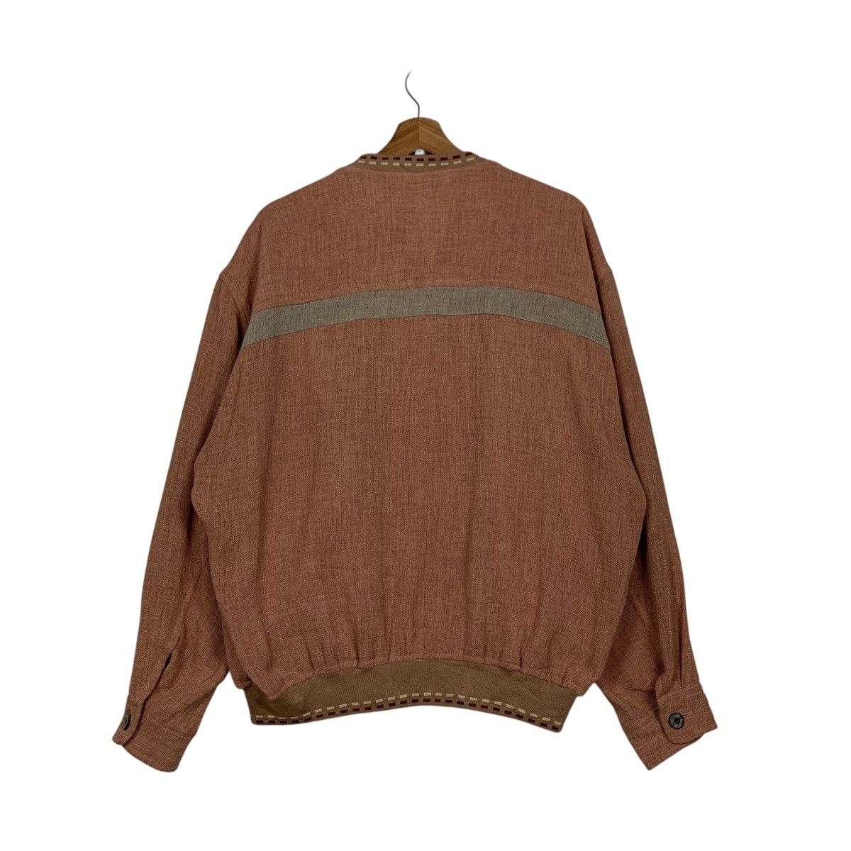 Lancel Vintage 90’s LANCEL Knitted Button Bomber Jacket #2862-C129 Size US L / EU 52-54 / 3 - 17 Thumbnail