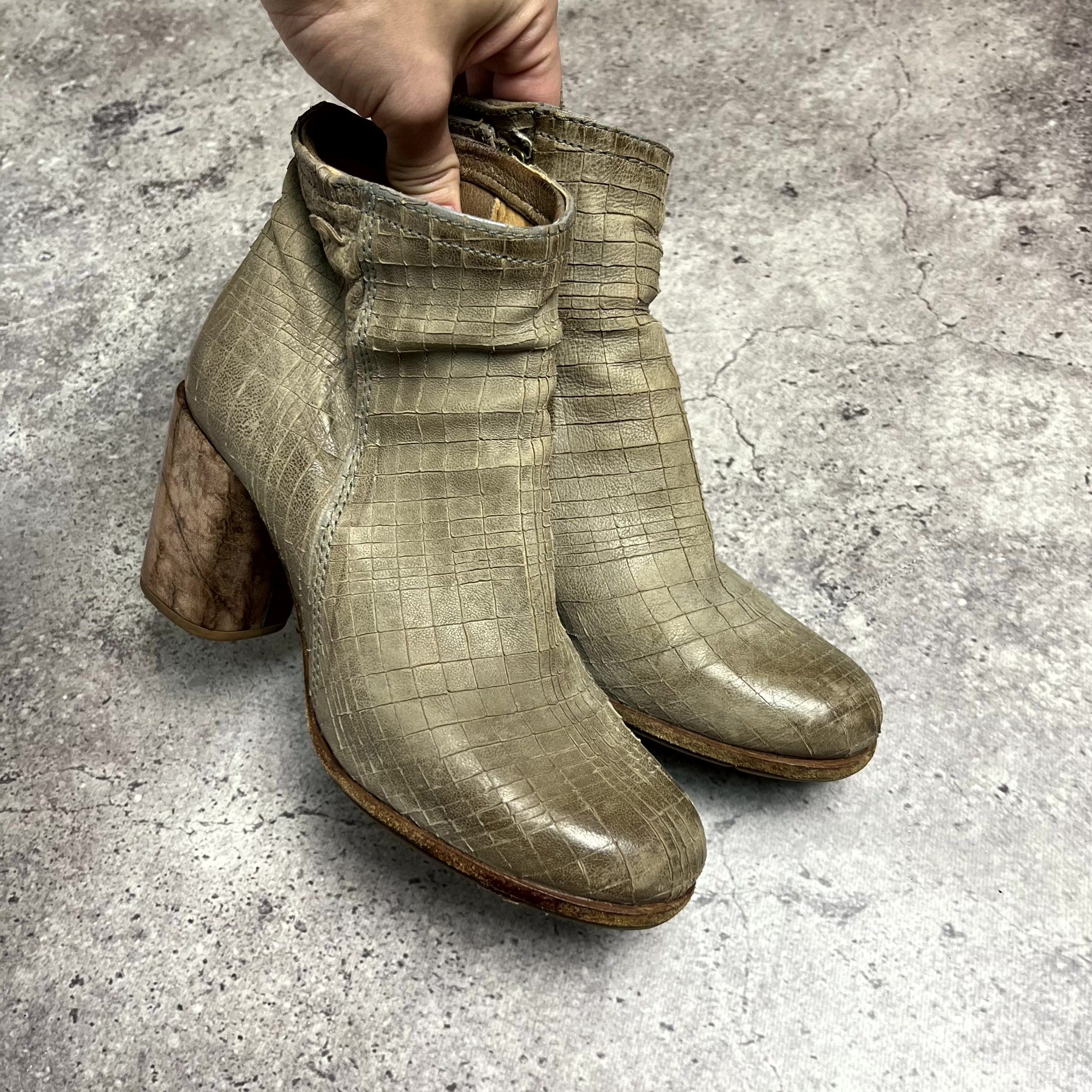 A.S.98 AS 98 Airstep Leather Ankle Boots Block Heel Size EU 39 Size US 9 / IT 39 - 5 Thumbnail