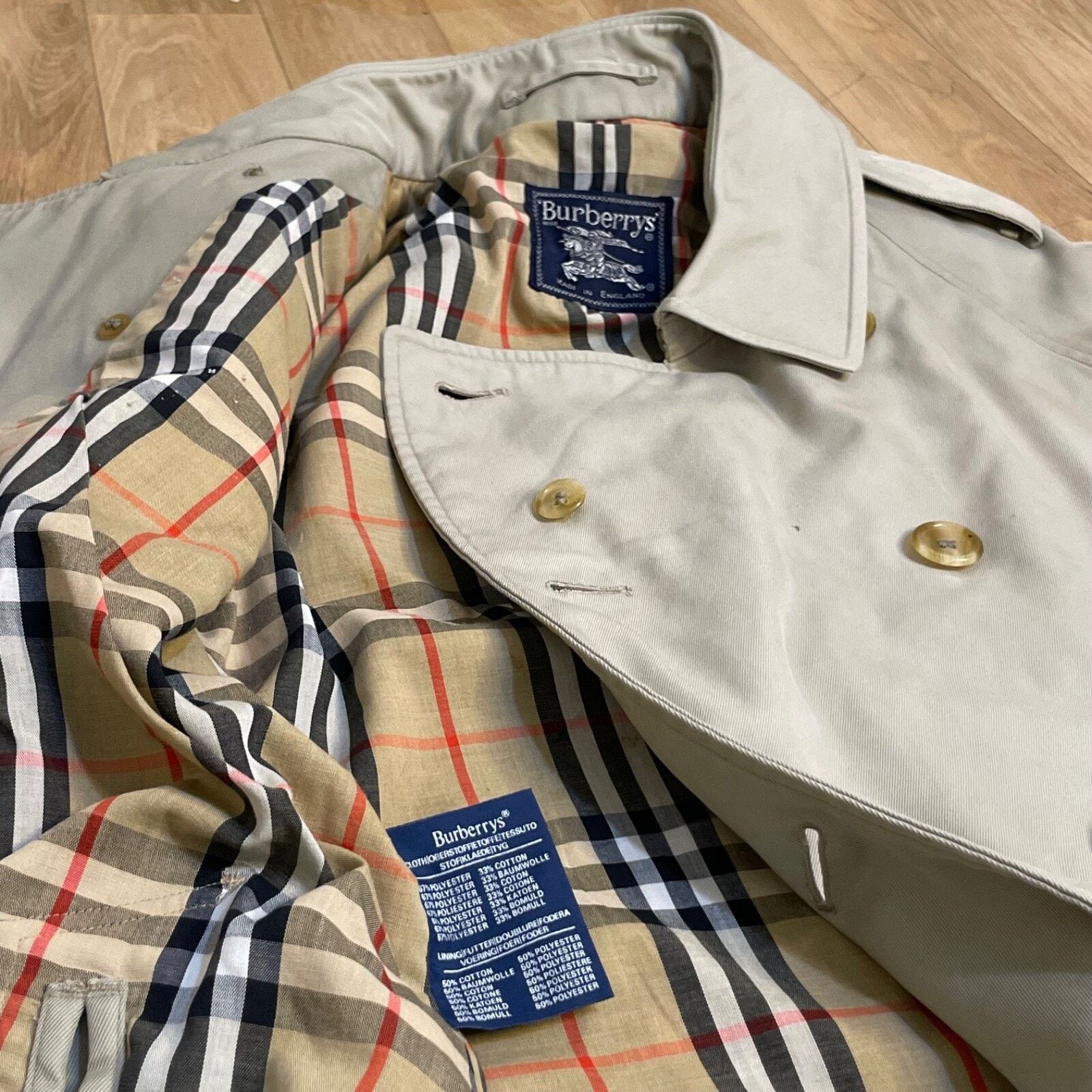 Burberry Burberry Trench Coat Nova Check Vintage made in england Size US M / EU 48-50 / 2 - 1 Thumbnail