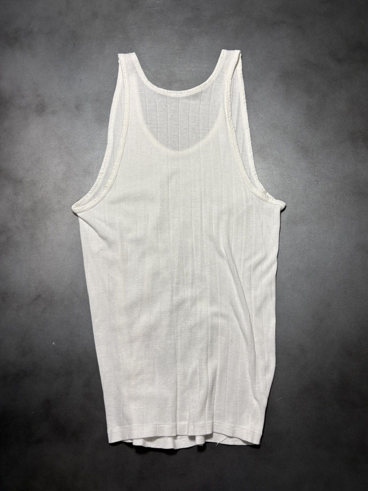 Vintage 1990s Vintage Tank Top Ribbed Undershirt Sleeveless Blank 90 Size US S / EU 44-46 / 1 - 8 Thumbnail