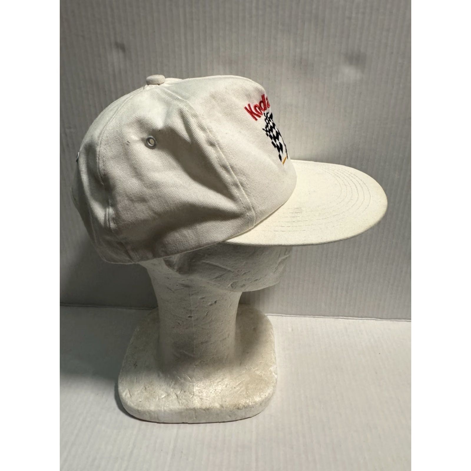 Kodak Vtg 90s Kodak Film NASCAR Racing Hat Cap Checkered Flag K Products Snapback USA Size ONE SIZE - 4 Thumbnail