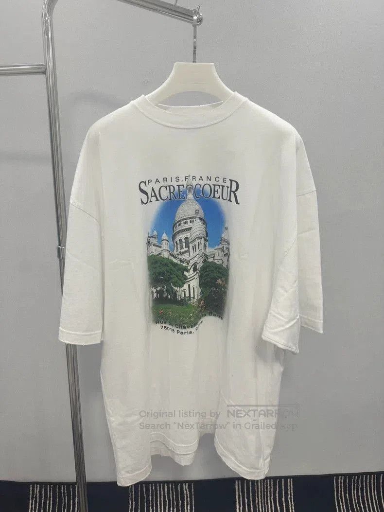 Balenciaga Balenciaga Oversize Castle Print Tee. Size US M / EU 48-50 / 2 - 1 Thumbnail