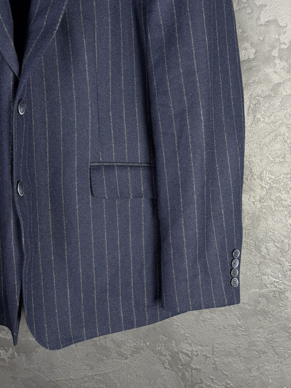 Hackett Hackett London Pinstripes Wool Men’s Blazer Jacket Size 46R - 5 Thumbnail