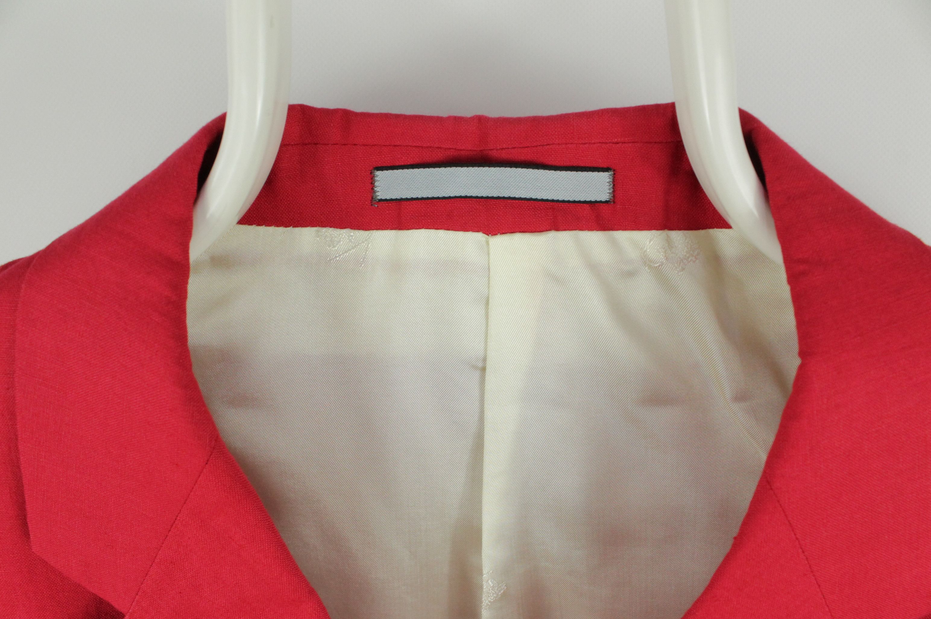 Vintage Kenzo Homme Red Linen 5BTN Blazer Jacket Men's
