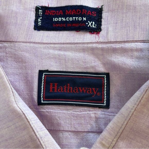Hathaway Golf HATHAWAY Vintage Madras shirt short sleeve Lavander size XL Size US XL / EU 56 / 4 - 6 Thumbnail