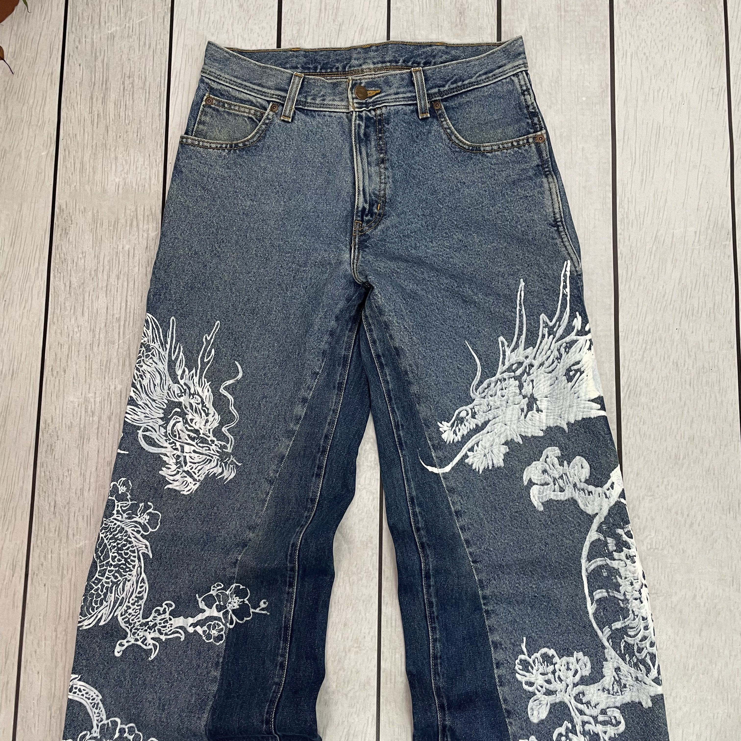 Wrangler Custom Wrangler baggy Jeans japanese style Y2K Alt 1of1 Size US 32 / EU 48 - 7 Thumbnail