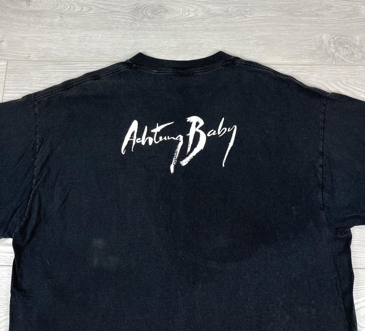 Rap Tees Achtung Baby U2 Vintage Rap Black T Shirt Size US XL / EU 56 / 4 - 7 Thumbnail