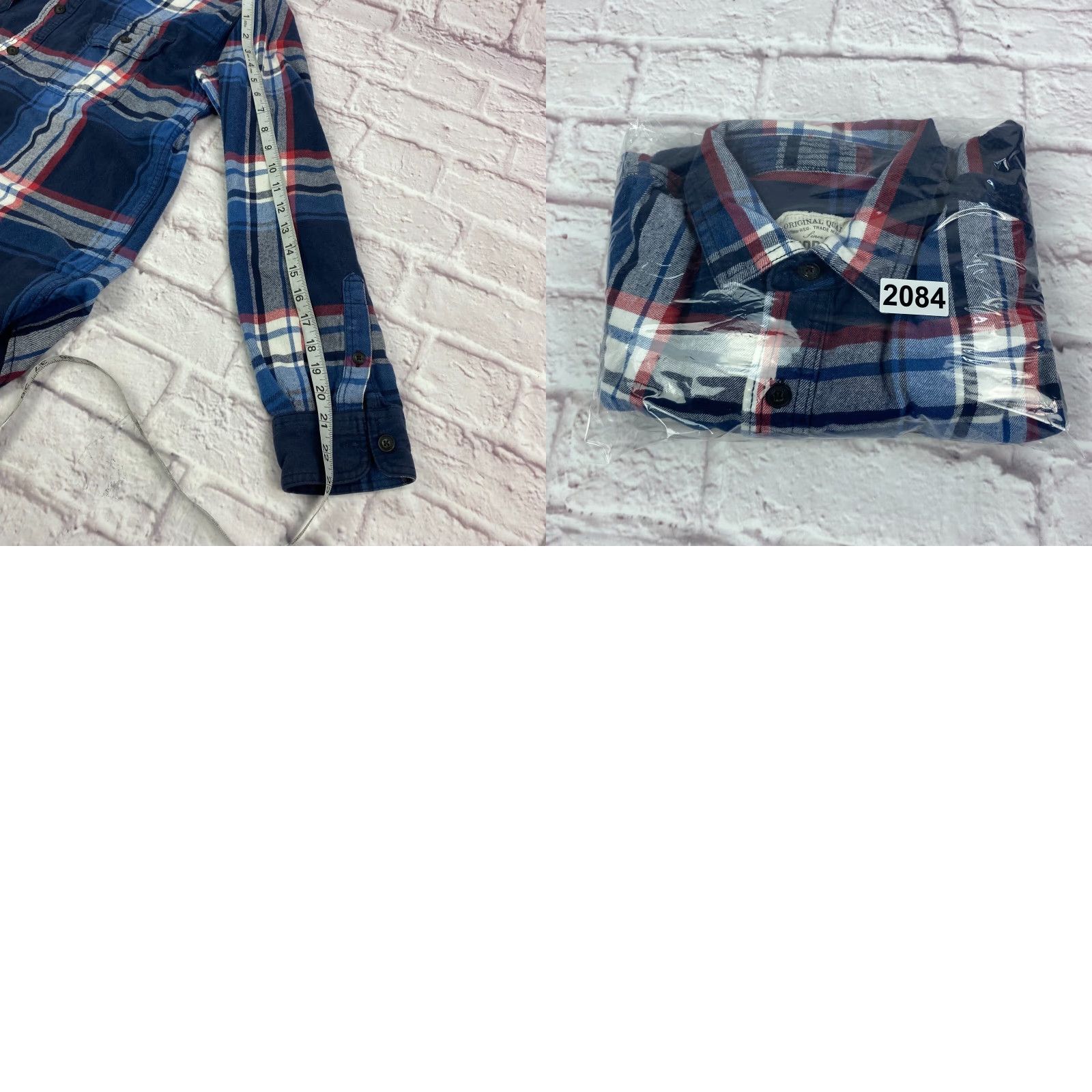Aeropostale Aeropostale Mens Button-Up Shirt Long Sleeve Plaid Blue 100% Cotton Medium Size US M / EU 48-50 / 2 - 8 Thumbnail