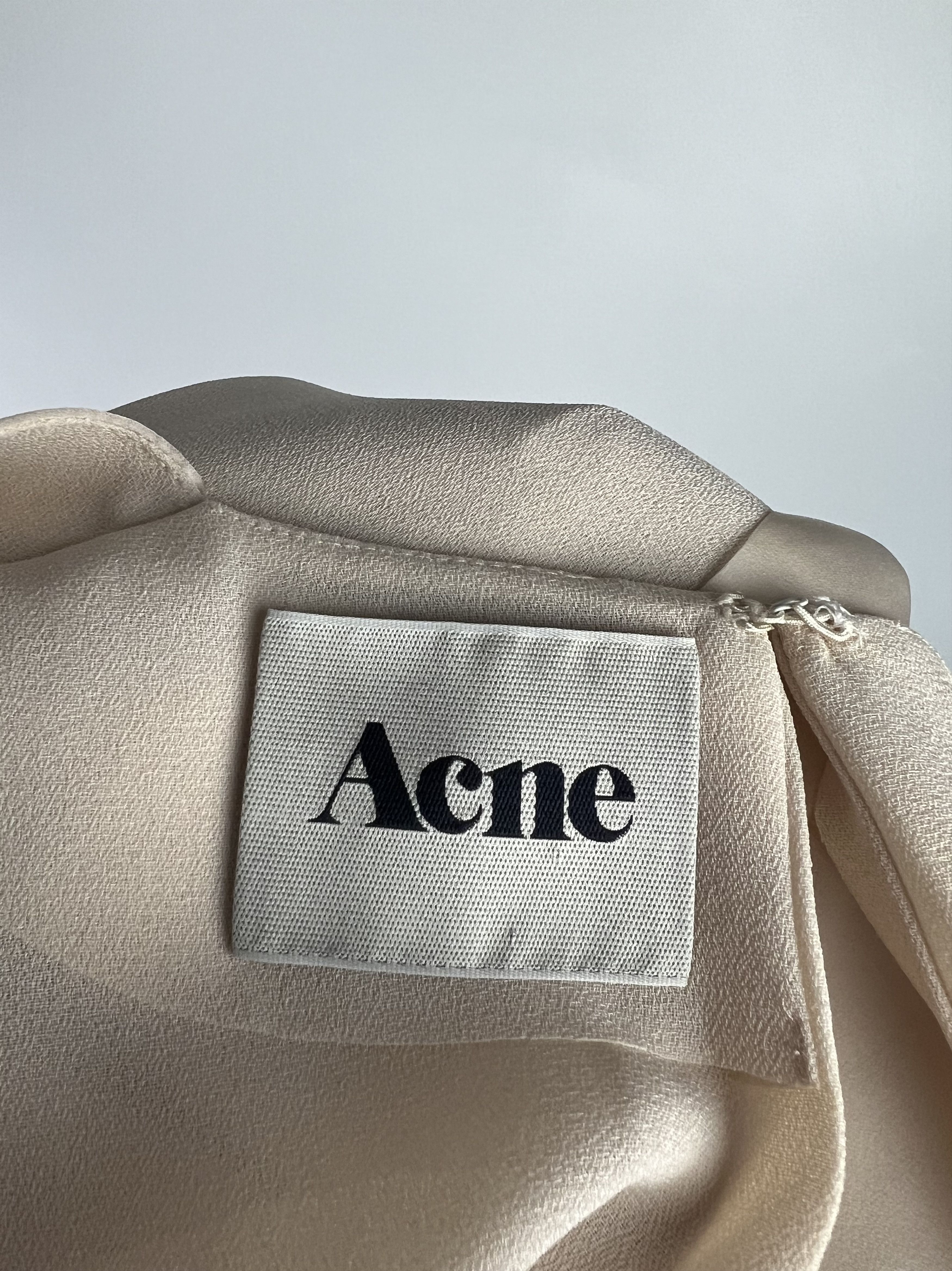 Acne Studios Acne Mallory Beige Sleeveless Draped Short Dress Size 34 Size XS / US 0-2 / IT 36-38 - 12 Thumbnail