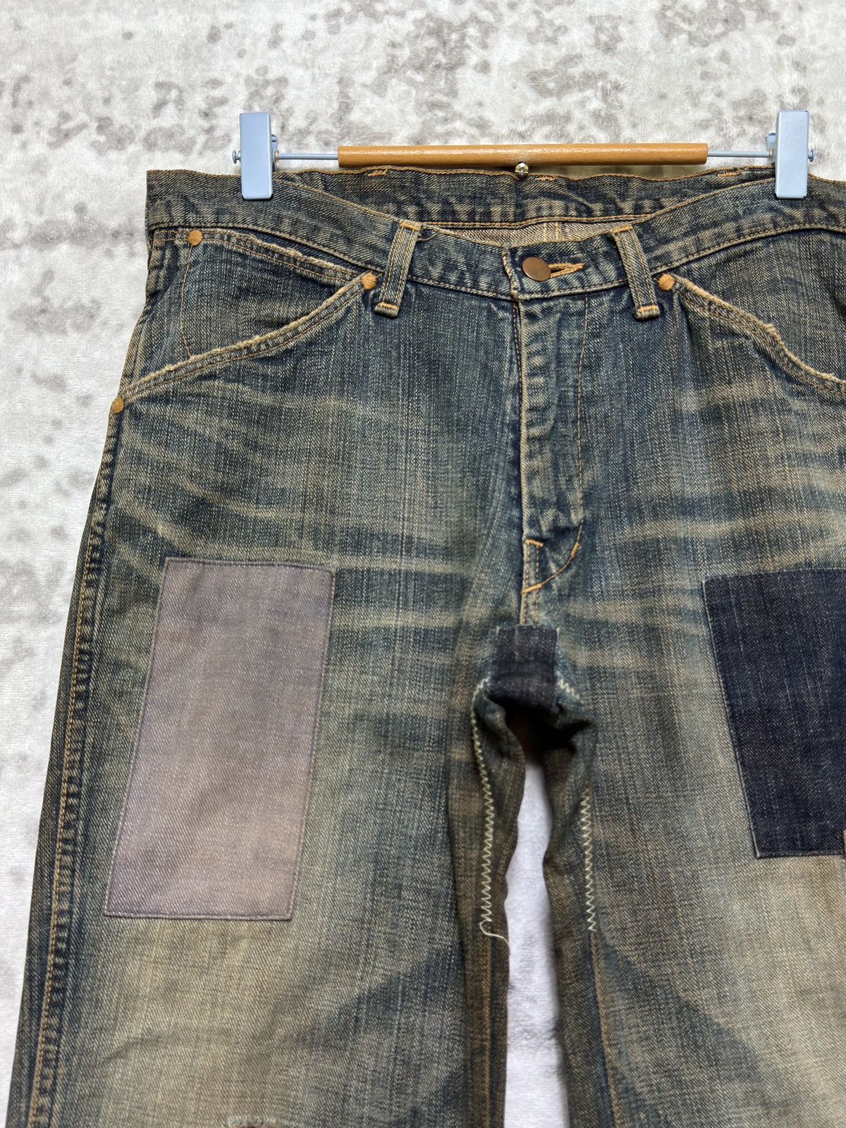 Number (N)ine Number Nine AW03 "Touch Me I'm Sick" Runway Rusty Wash Denim Size US 32 / EU 48 - 4 Thumbnail