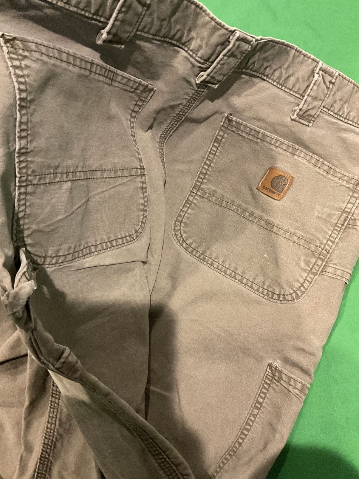 Carhartt × Vintage Vintage Green Carhartt carpenter pants #workwear Size US 36 / EU 52 - 2 Thumbnail