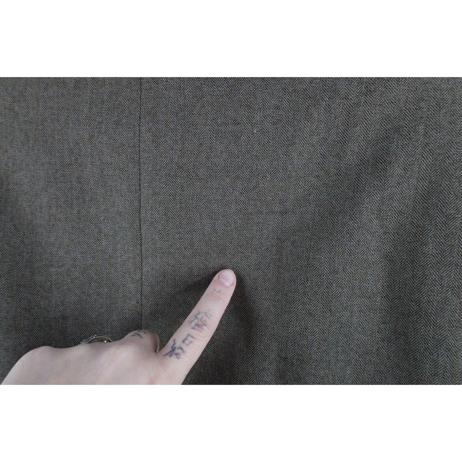 Vintage Vintage 90s Streetwear Wool Herringbone Blazer Jacket Size 40S - 13 Thumbnail