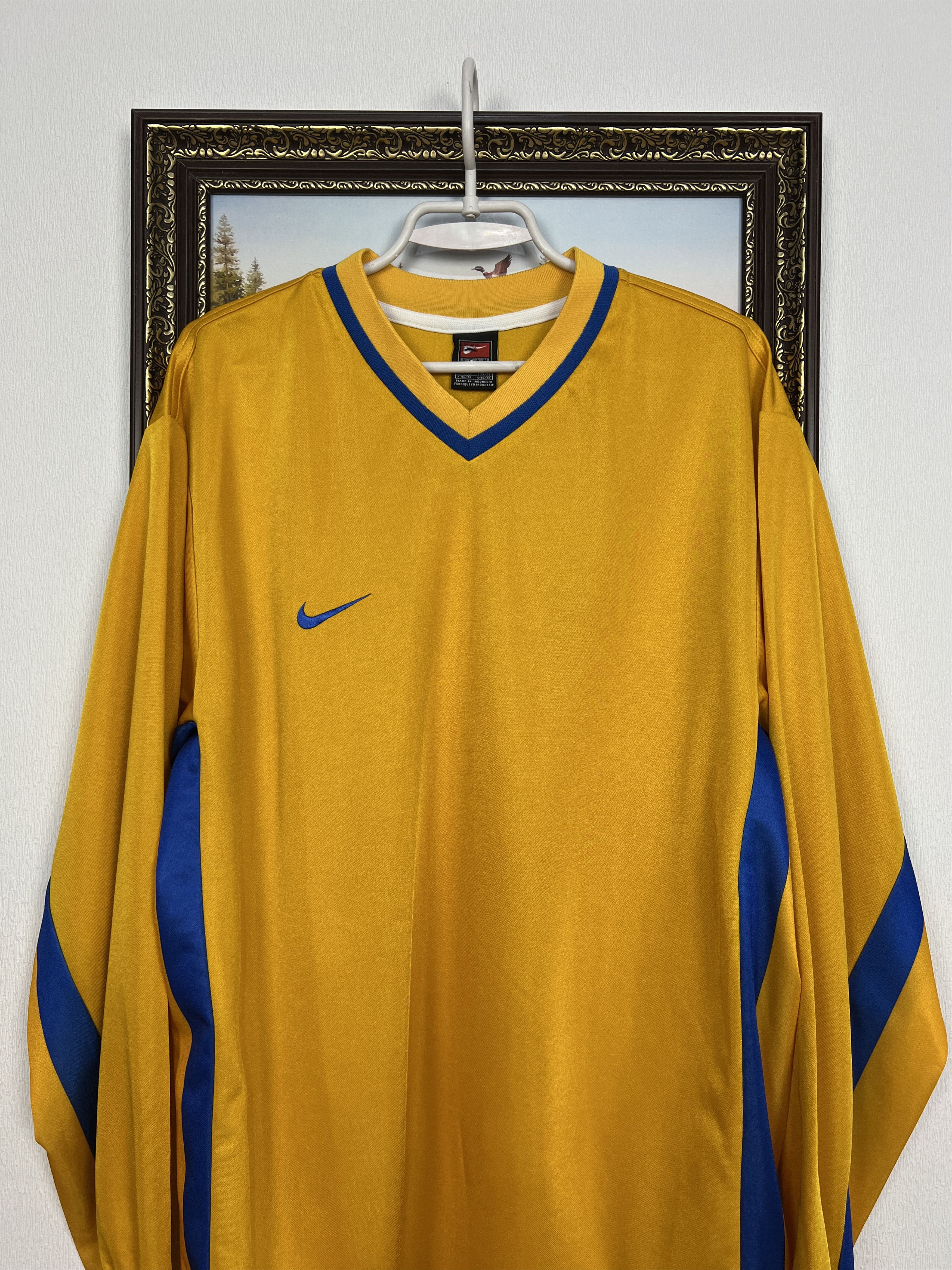 Nike Vintage 90's Nike Football Template Shirt Soccer Long Sleeve Size US XL / EU 56 / 4 - 2 Thumbnail