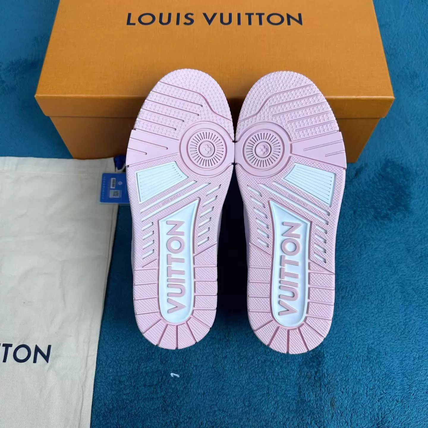 Louis Vuitton LV Trainer Low Top Sneaker Rose Pink 37 Size US 6.5 / IT 36.5 - 5 Thumbnail