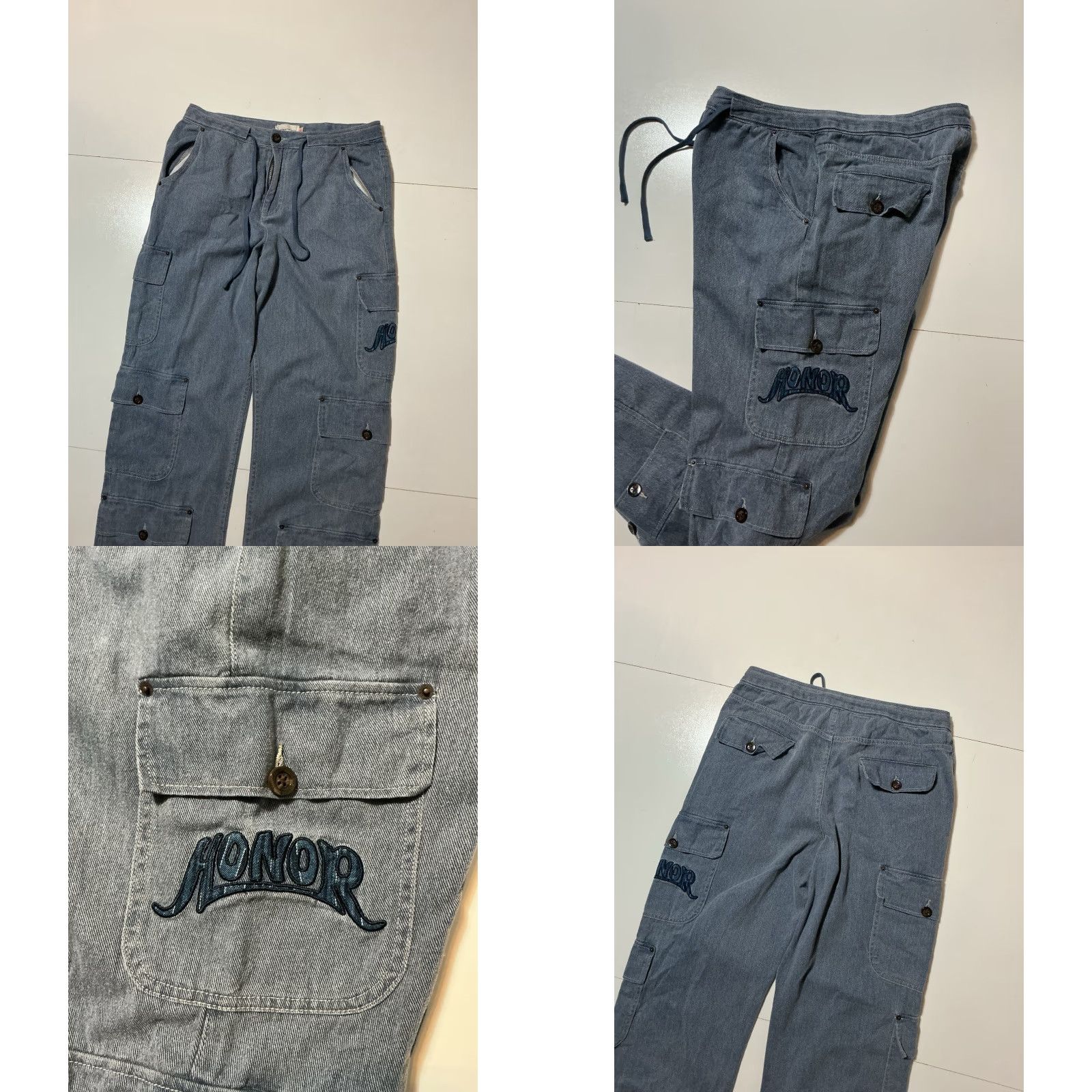 Honor the Gift VINTAGE Honor The Gift Motorhead Cotton Twill Cargo Blue Utility Pants SZ 32 Mens Cargo Pants Regular 32in inseam Blue Size US 32 / EU 48 - 8 Thumbnail