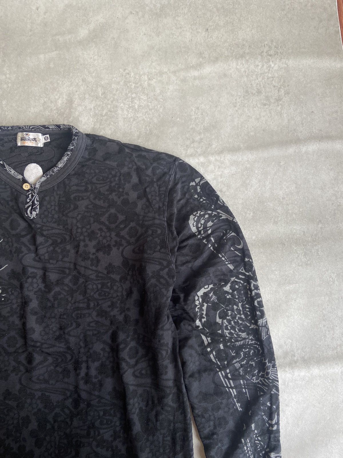 Japanese Brand Karakuri Tamashi Flower Sukajan Long Sleeve Size US XXL / EU 58 / 5 - 3 Thumbnail