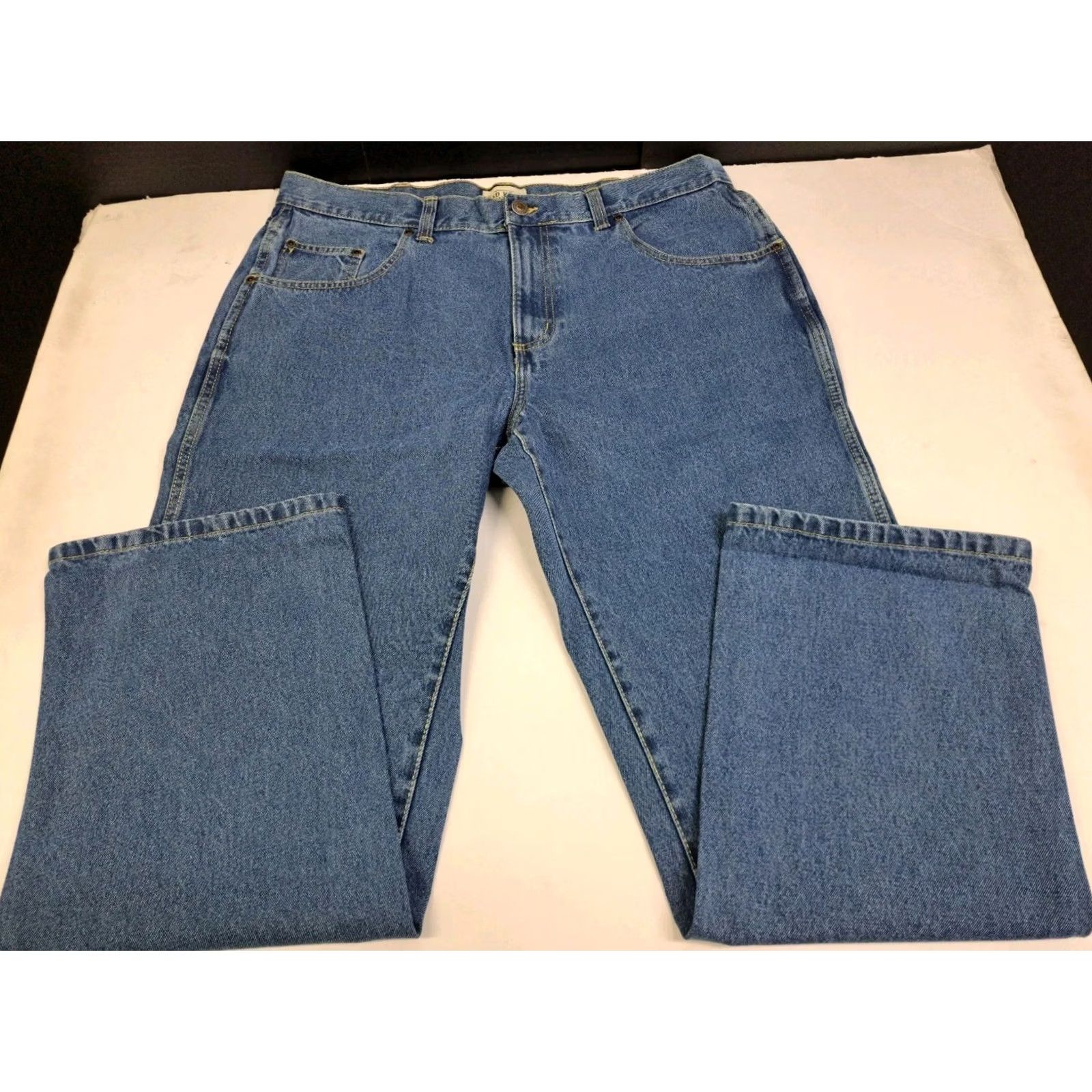 Vintage NWT RedHead Relaxed Fit Jeans Blue 38/32 Cotton Denim 5-Pocket Zip Belt Loops Straight Mens Regular Blue Jeans USA Classic Mens Size US 38 / EU 54 - 2 Thumbnail