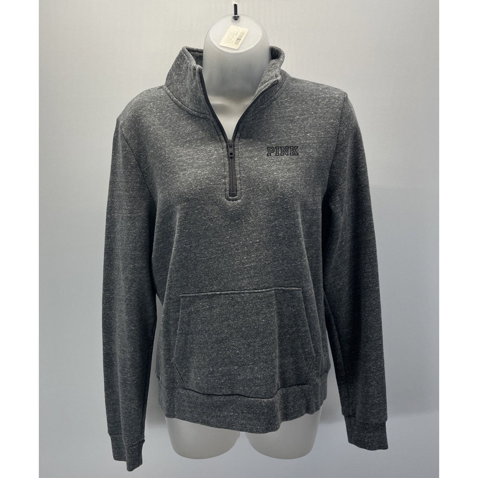 Pink PINK Grey 1/4 Zip sweatshirt victorias secret medium Size M / US 6-8 / IT 42-44 - 1 Thumbnail