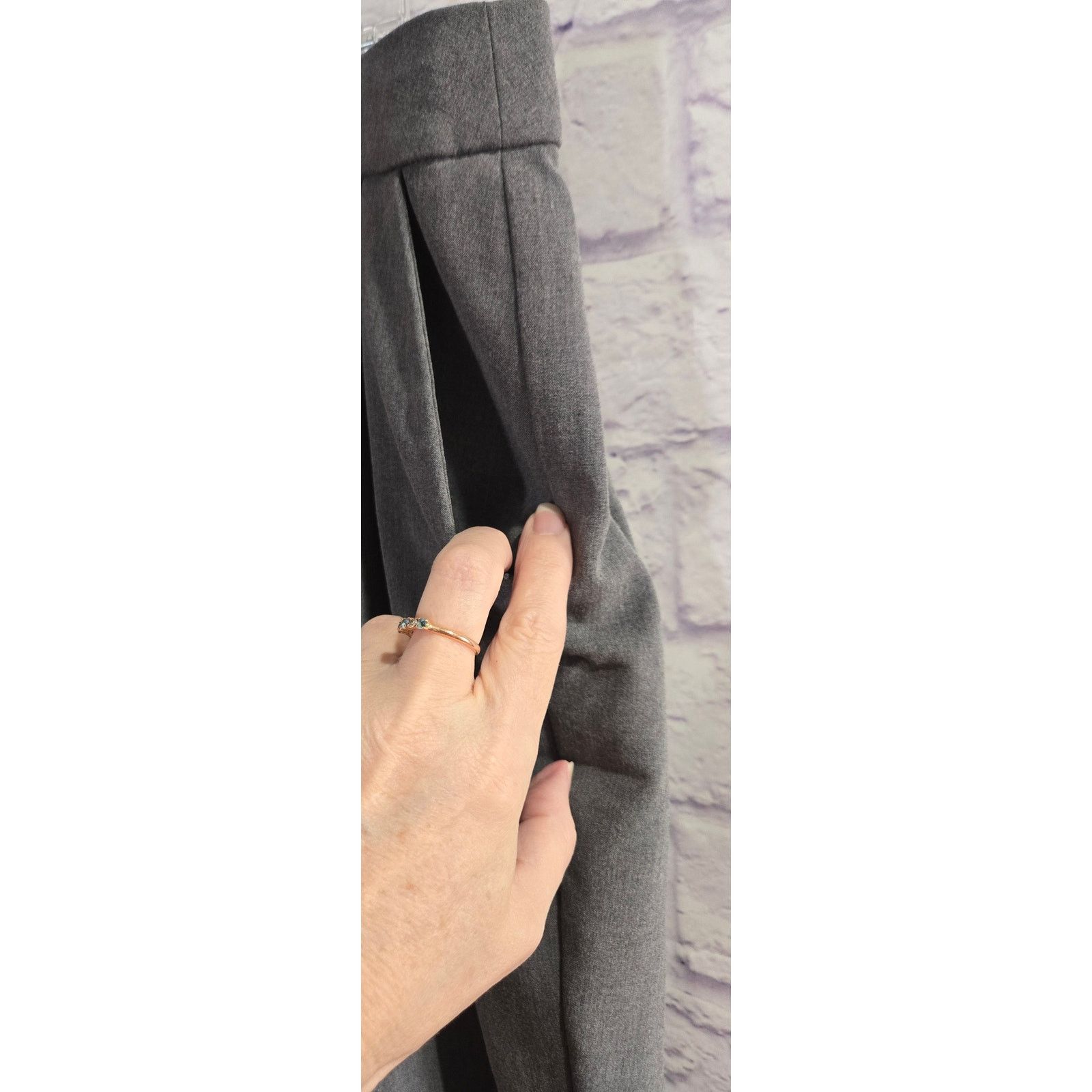Other Jessica London Gray Women's Dress Pants 18 Lined Flat Front Size 40" / US 18 - 3 Thumbnail