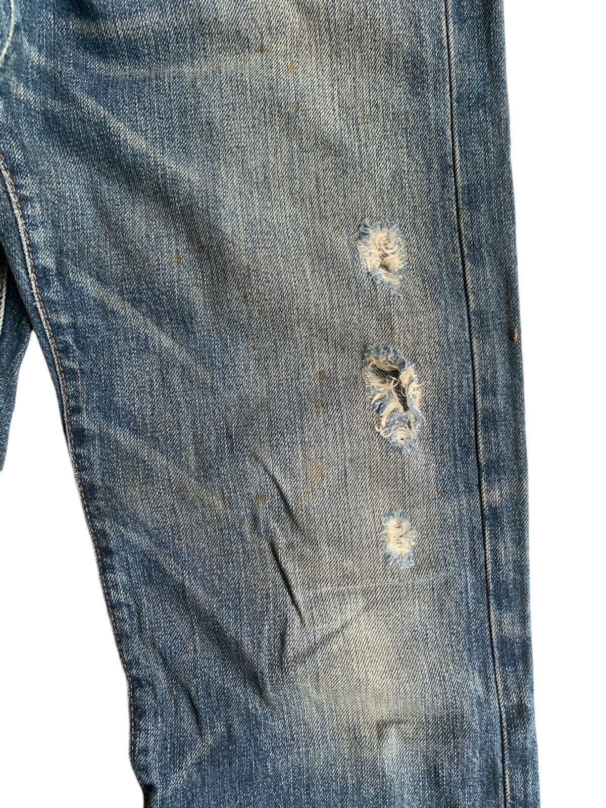 Le Grande Bleu (L.G.B.) GENUINE VINTAGE GOA JAPANESE SELVEDGE PUNK DISTRESSED DENIM☠️ Size US 30 / EU 46 - 15 Thumbnail