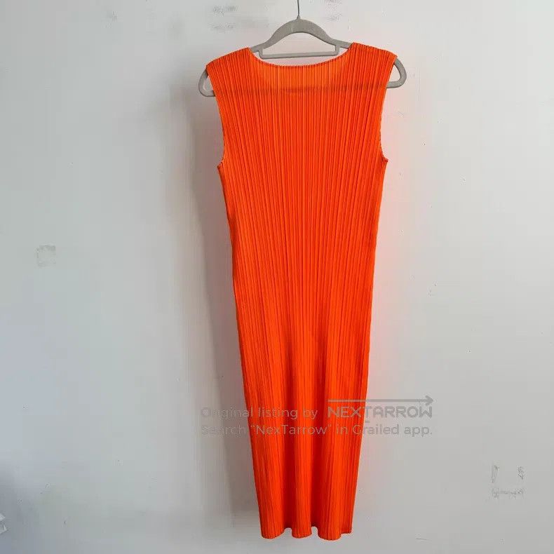 Issey Miyake Issey Miyake Orange Dress Size L / US 10 / IT 46 - 2 Thumbnail