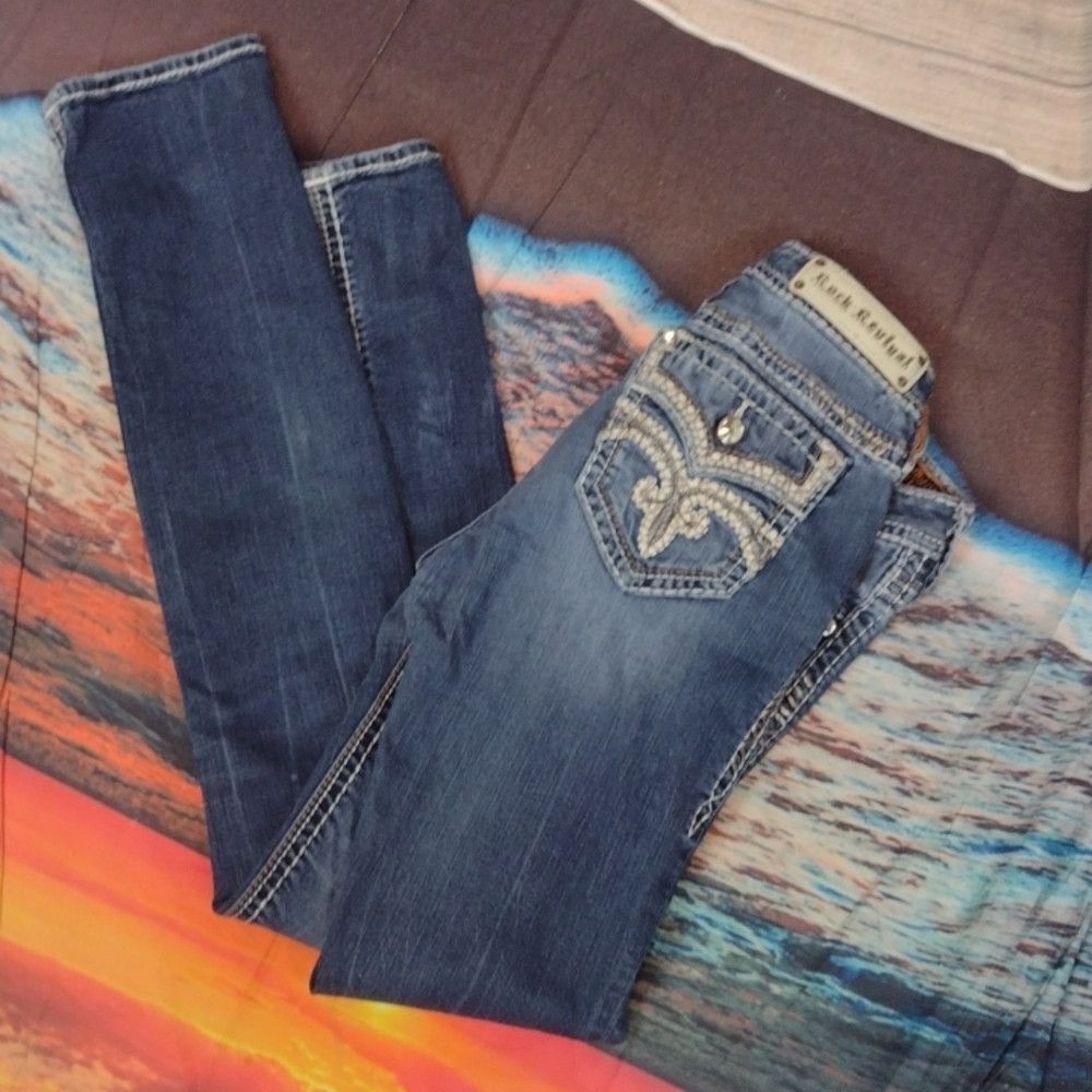 Rock Revival Rock revival sukara mid rise straight jeans 29 Size 29" - 1 Thumbnail