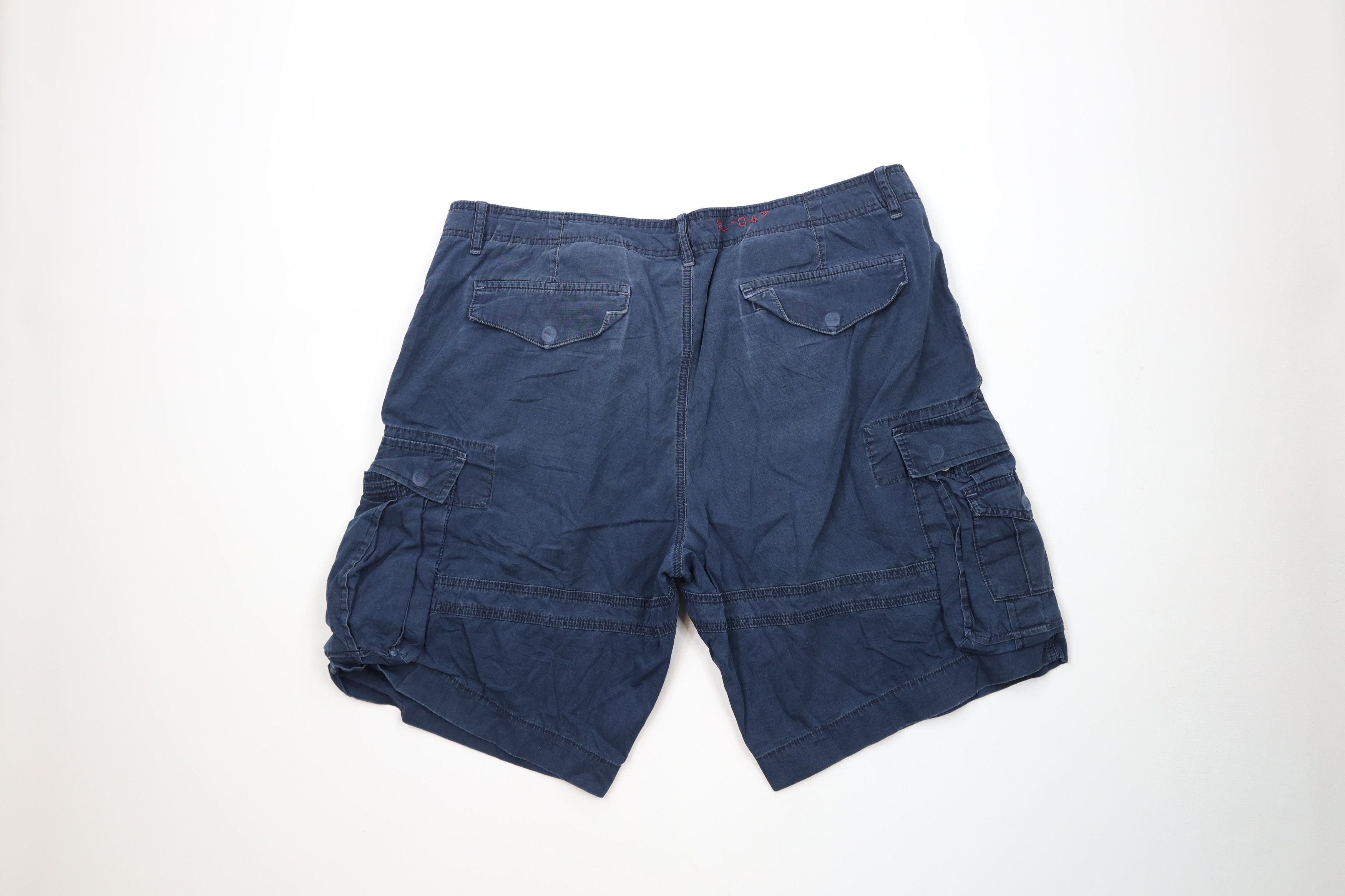 Ralph Lauren × Vintage Vintage 90s Ralph Lauren Surplus Cargo Shorts Navy Blue Size US 40 / EU 56 - 10 Thumbnail