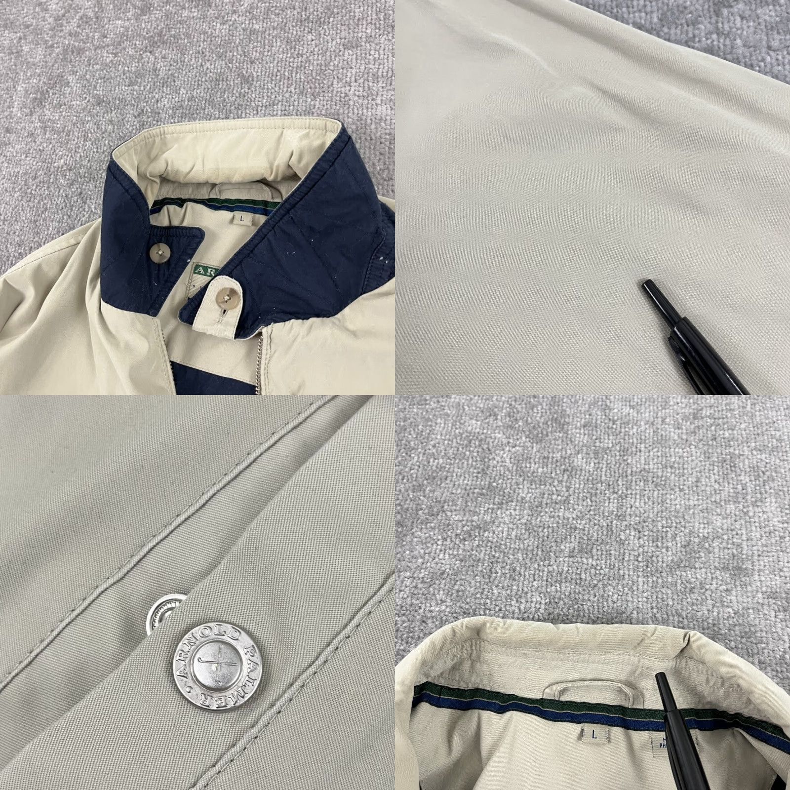 Vintage VINTAGE Arnold Palmer Jacket Mens Large Beig/ Brown Retro Golf Outerwear Full Zip Pocket Size US L / EU 52-54 / 3 - 8 Thumbnail