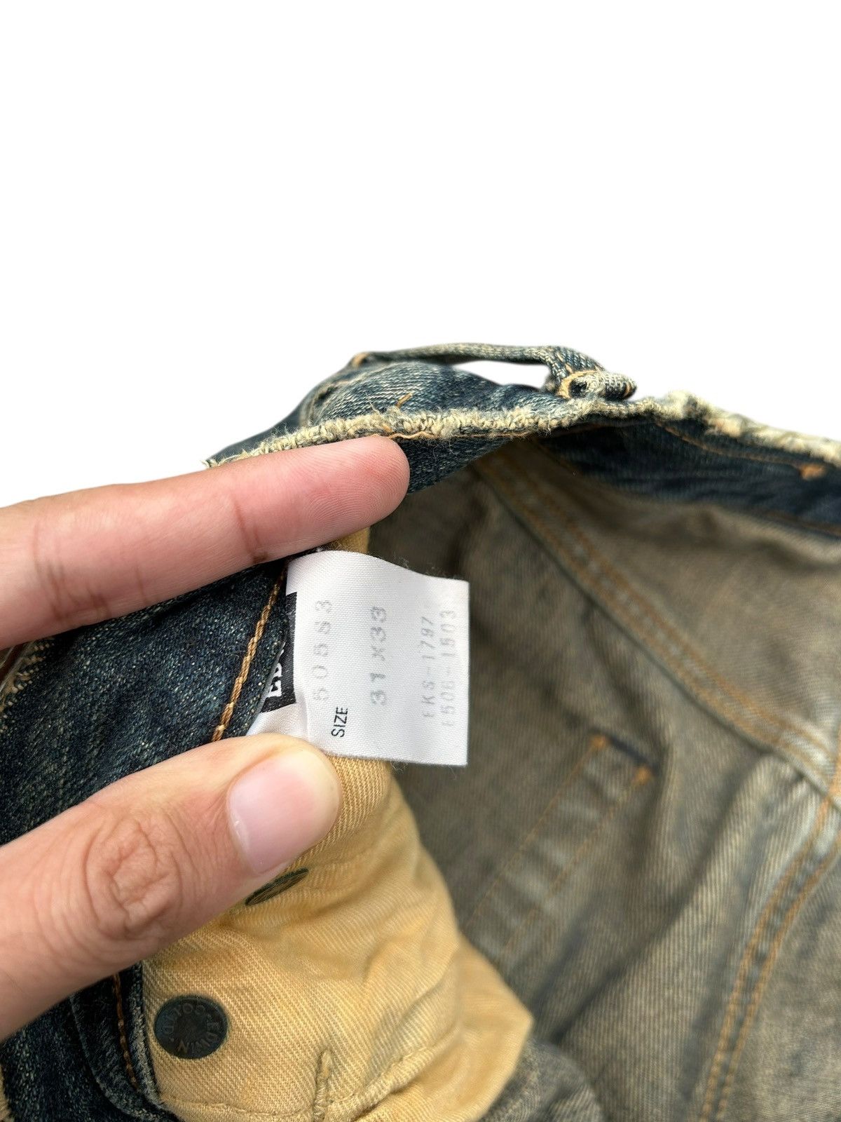 Kapital Thrashed Vintage Edwin 505 Selvedge Rusty Denim Jeans Size US 32 / EU 48 - 5 Thumbnail