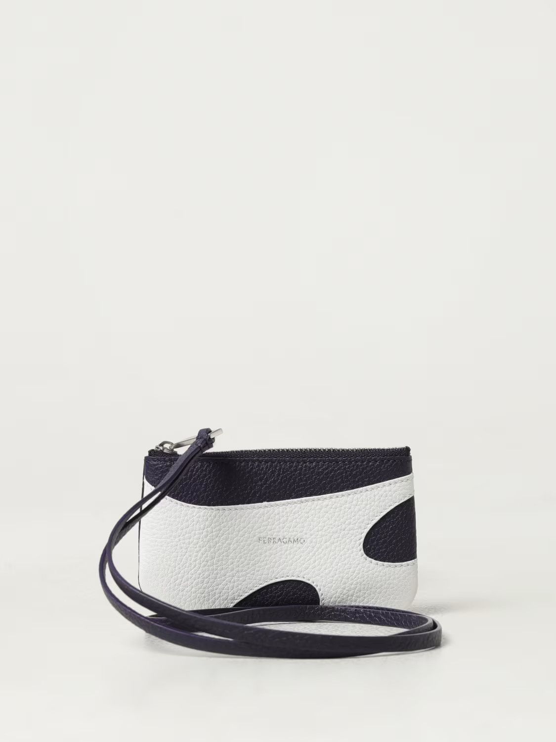 Salvatore Ferragamo o1s1rm0924 Size: OS / Cut Out leather Wallet in White/Black Size ONE SIZE - 1 Thumbnail