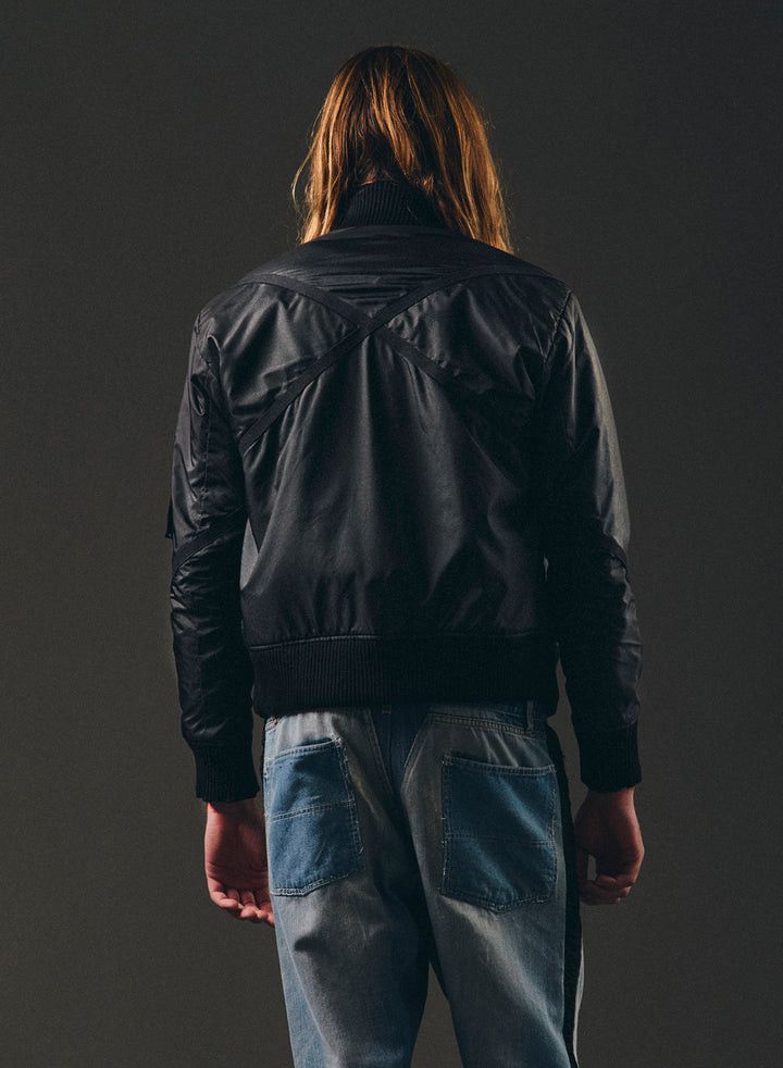 Greg Lauren $1350 Greg Lauren Black Nylon Flight Jacket Size US M / EU 48-50 / 2 - 5 Thumbnail