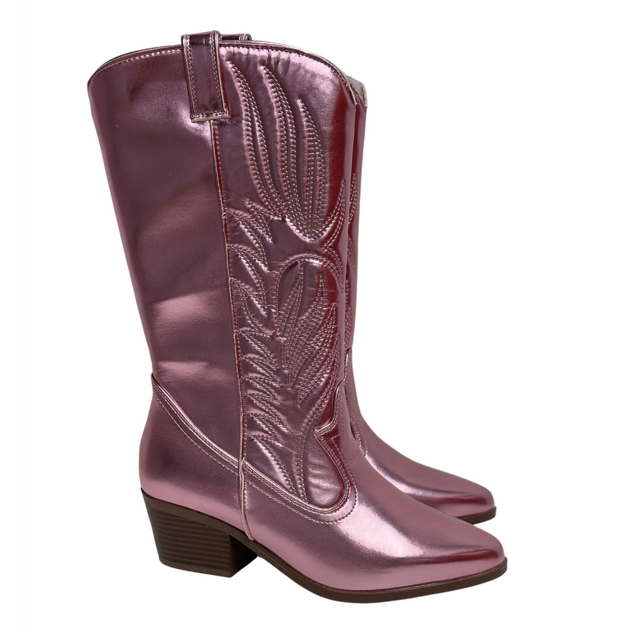 Other QUPID / Montana-73 / Pink Metallic / Chunky / Heel Western Size US 10 / IT 40 - 1 Thumbnail