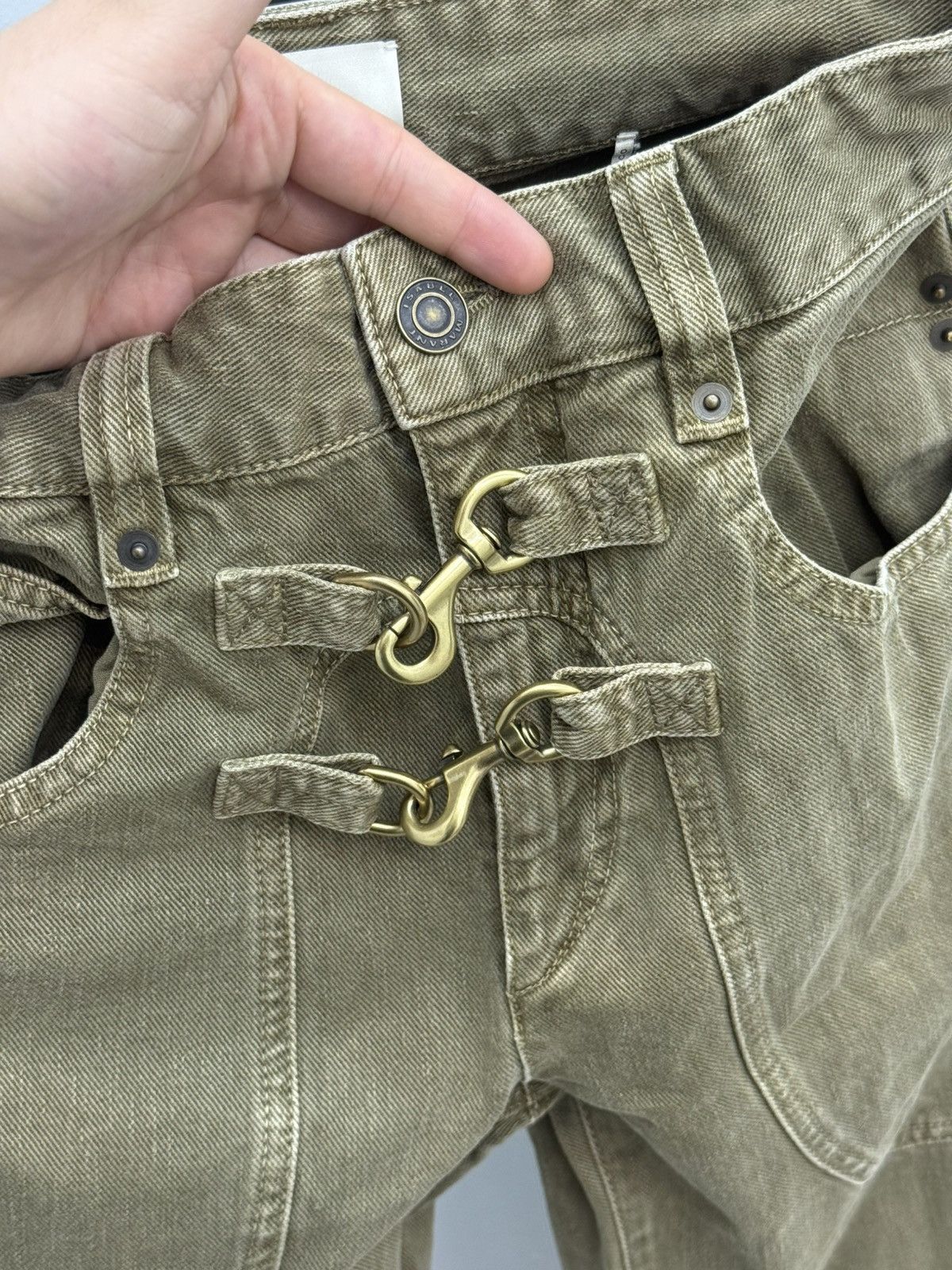 Isabel Marant Isabel Marant High-Rise Jeans With Buckle Detail Bronze Size 25" / US 0 / IT 36 - 5 Thumbnail