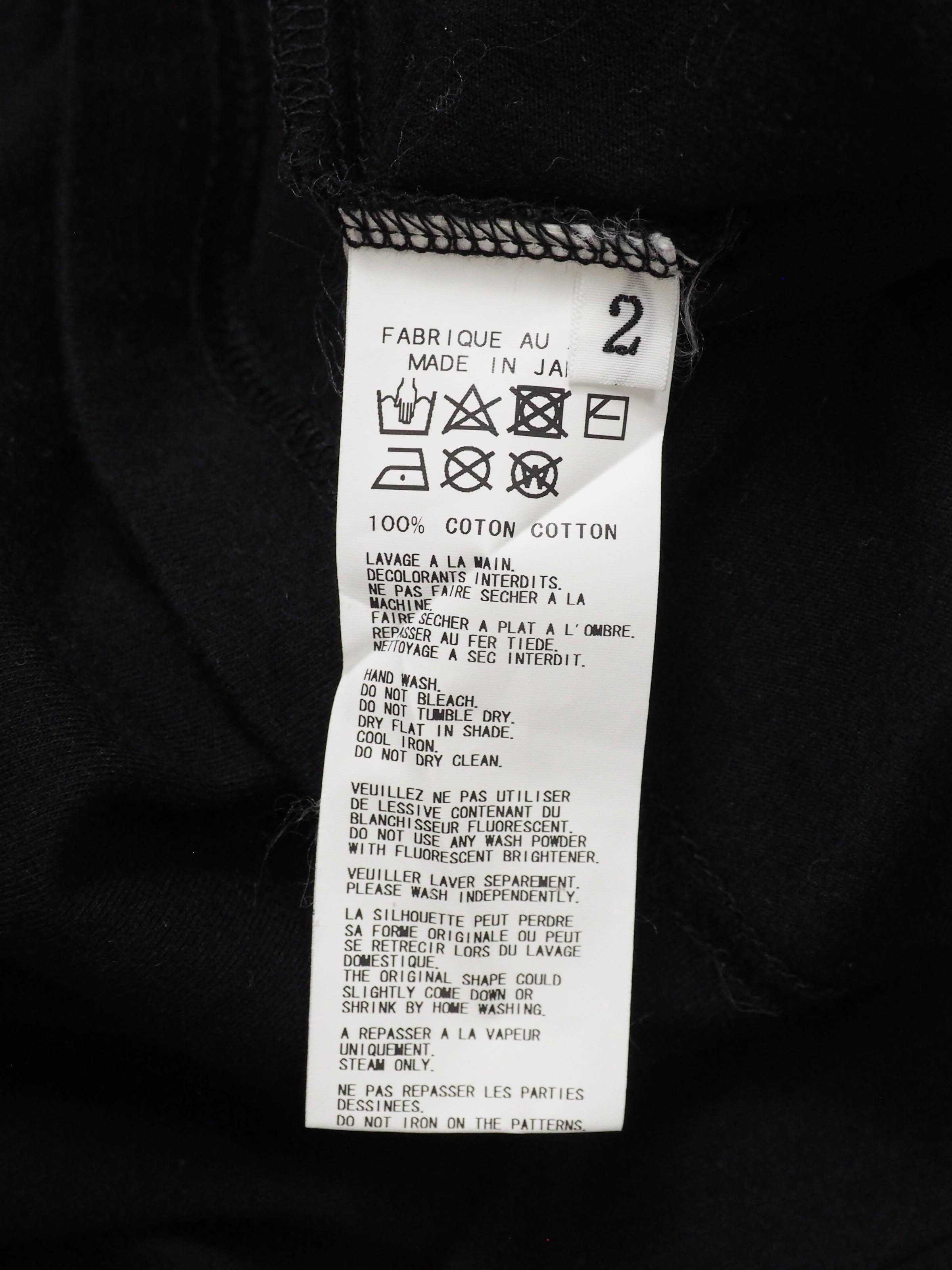 Yohji Yamamoto Yohji Yamamoto Black and Black tee Size US M / EU 48-50 / 2 - 4 Thumbnail