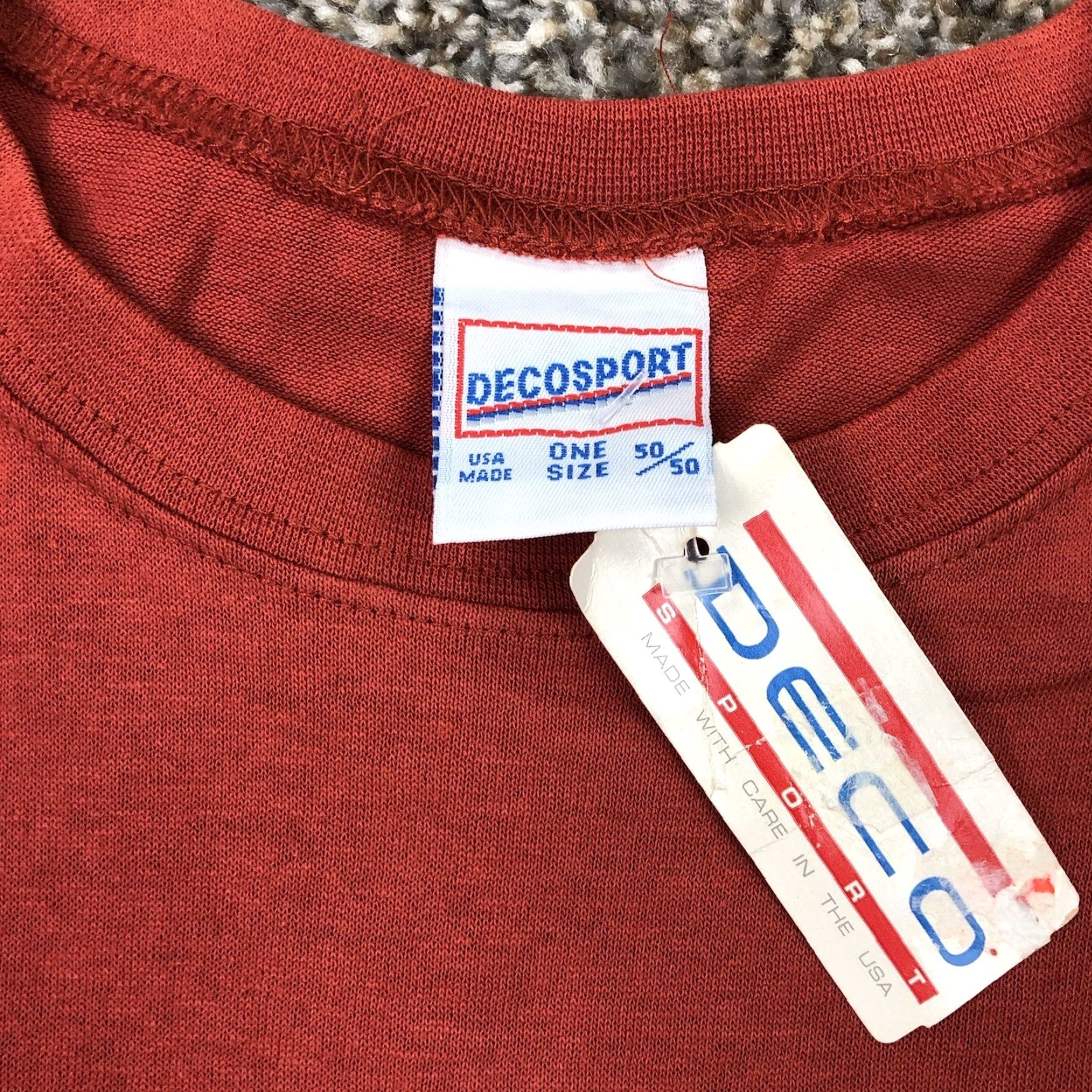Vintage VINTAGE Decosport T-Shirt Long Sleeve Orange 2XL Unisex Adults 90s 50/50 Blank Crew Neck New With Tags Size US XXL / EU 58 / 5 - 2 Thumbnail