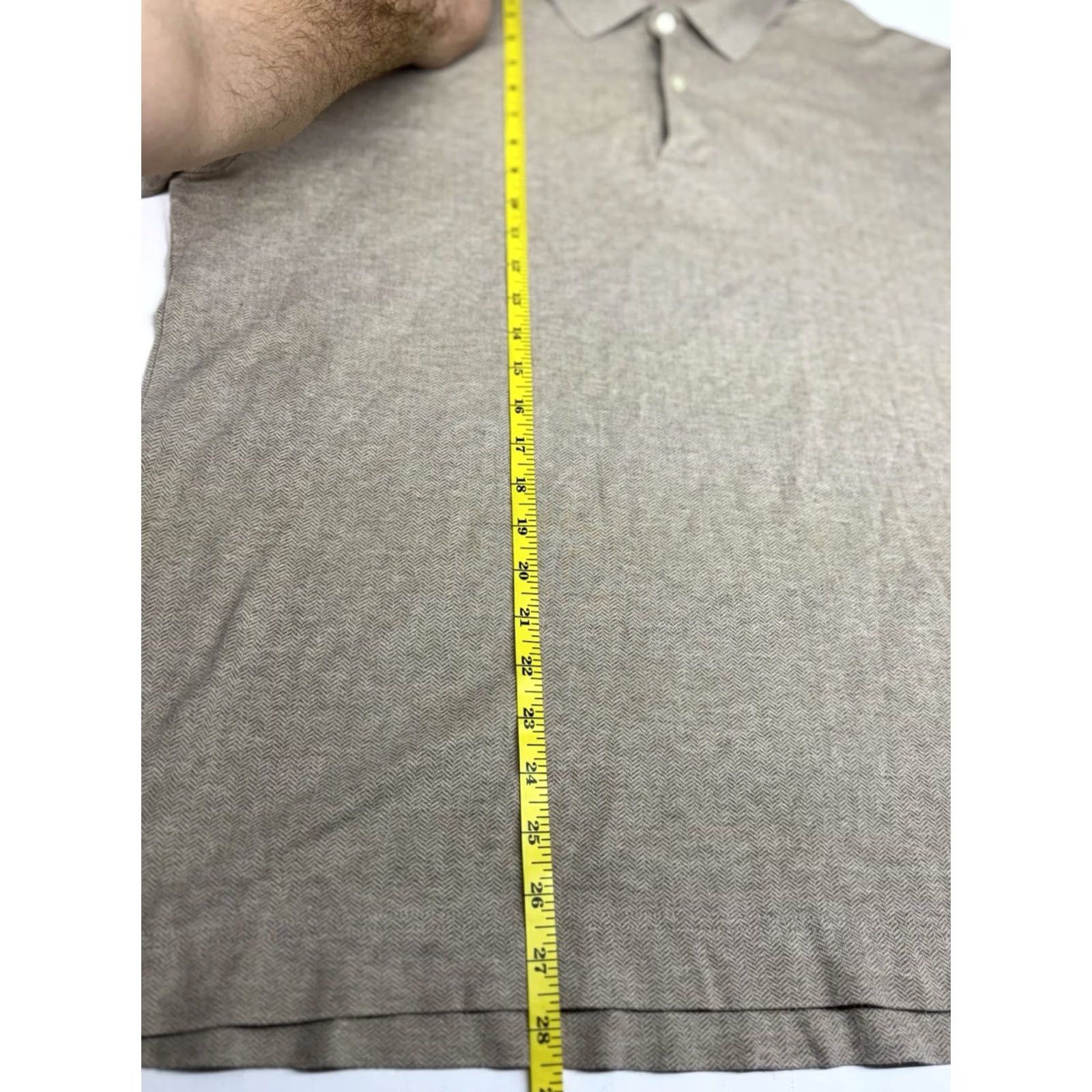 Nautica Nautica Rugby Polo Shirt Men's XL Tan Beige Collar Long Sleeve Cotton Size US XL / EU 56 / 4 - 5 Thumbnail
