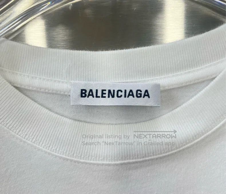 Balenciaga Balenciaga White short-sleeved crewneck t-shirt with lette Size US XS / EU 42 / 0 - 3 Thumbnail
