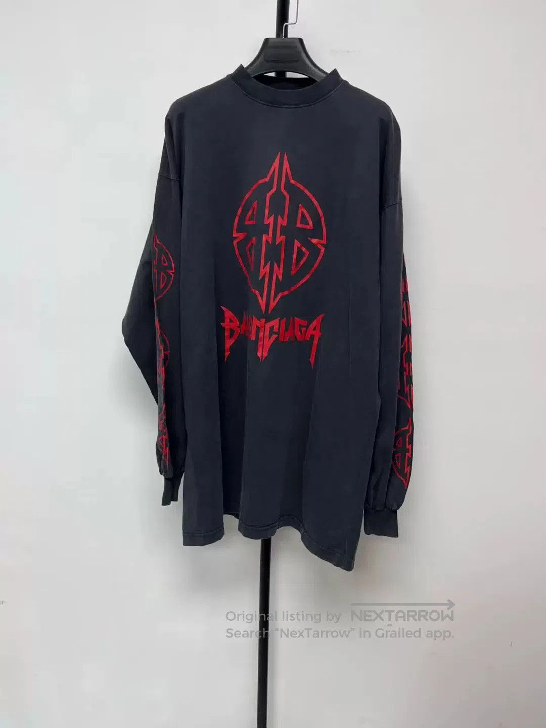 balenciaga gray long sleeve sweatshirt.