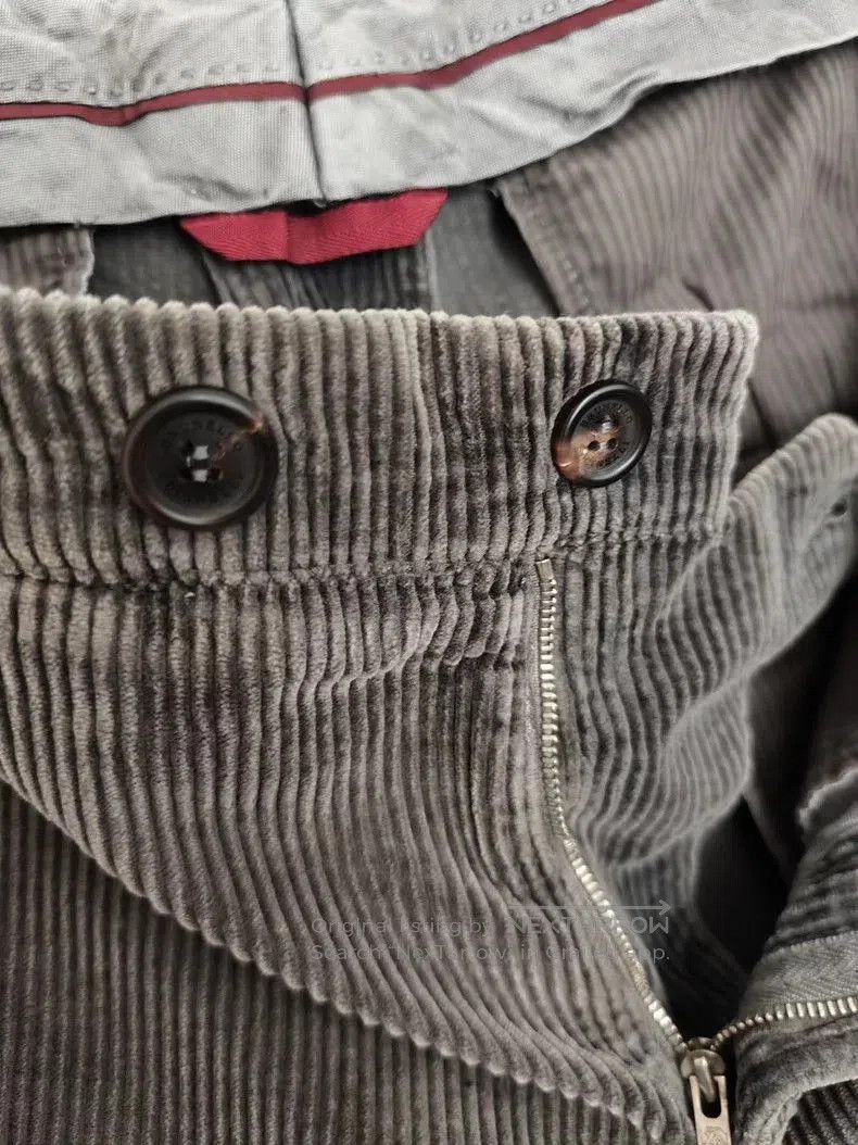 Brunello Cucinelli Brunello Cucinelli Gray Corduroy Casual Pants. Size US 32 / EU 48 - 7 Thumbnail