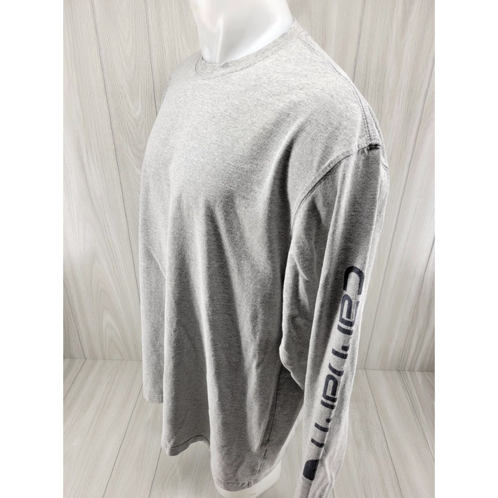 Carhartt VINTAGE Carhartt Mens Shirt 2XL Gray Long Sleeve Crew Neck Workwear Original Fit Shirt Size US XXL / EU 58 / 5 - 3 Thumbnail