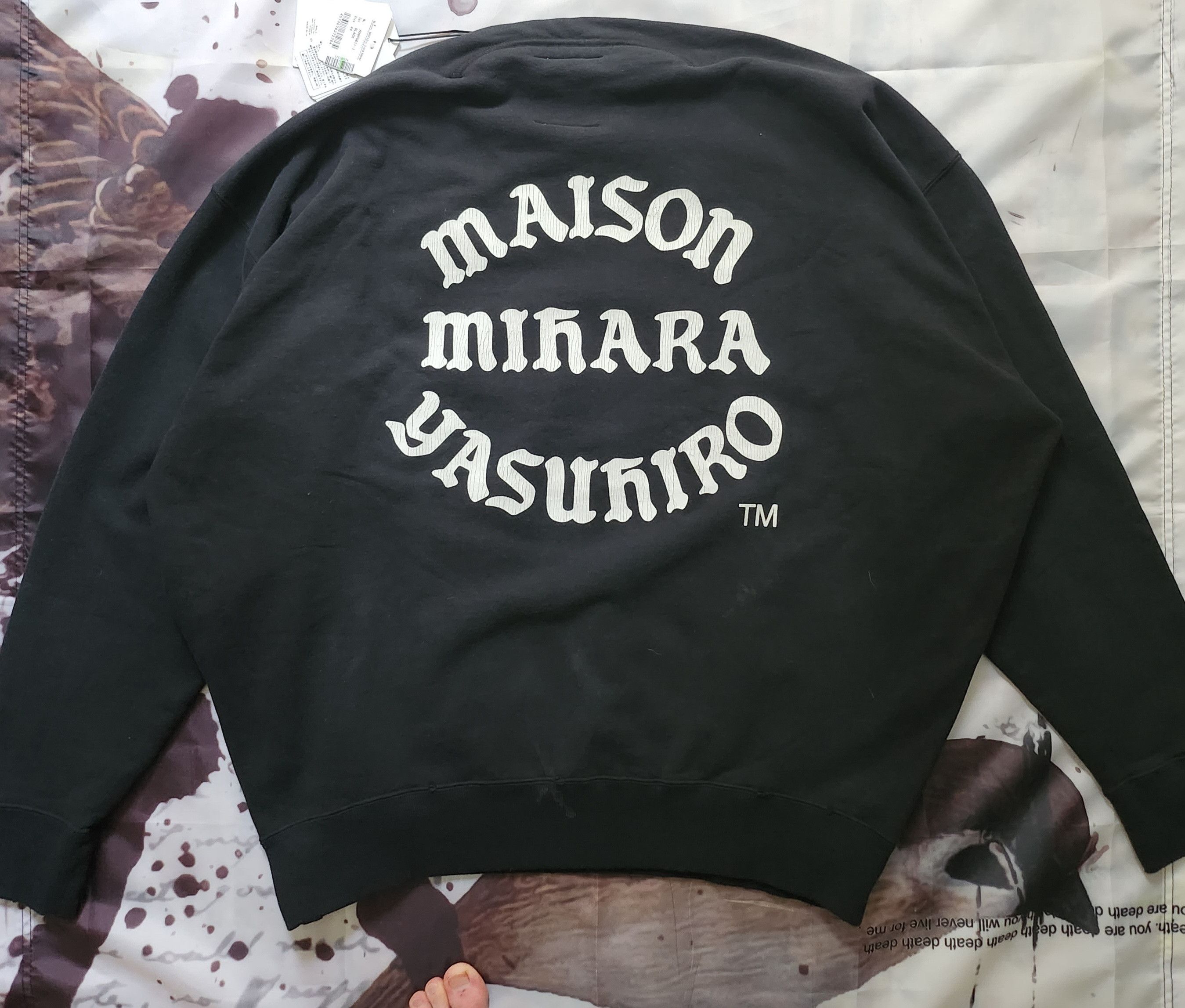 Maison MIHARA YASUHIRO MMY Distressed Logo Pullover Sweatshirt Size US S / EU 44-46 / 1 - 2 Thumbnail