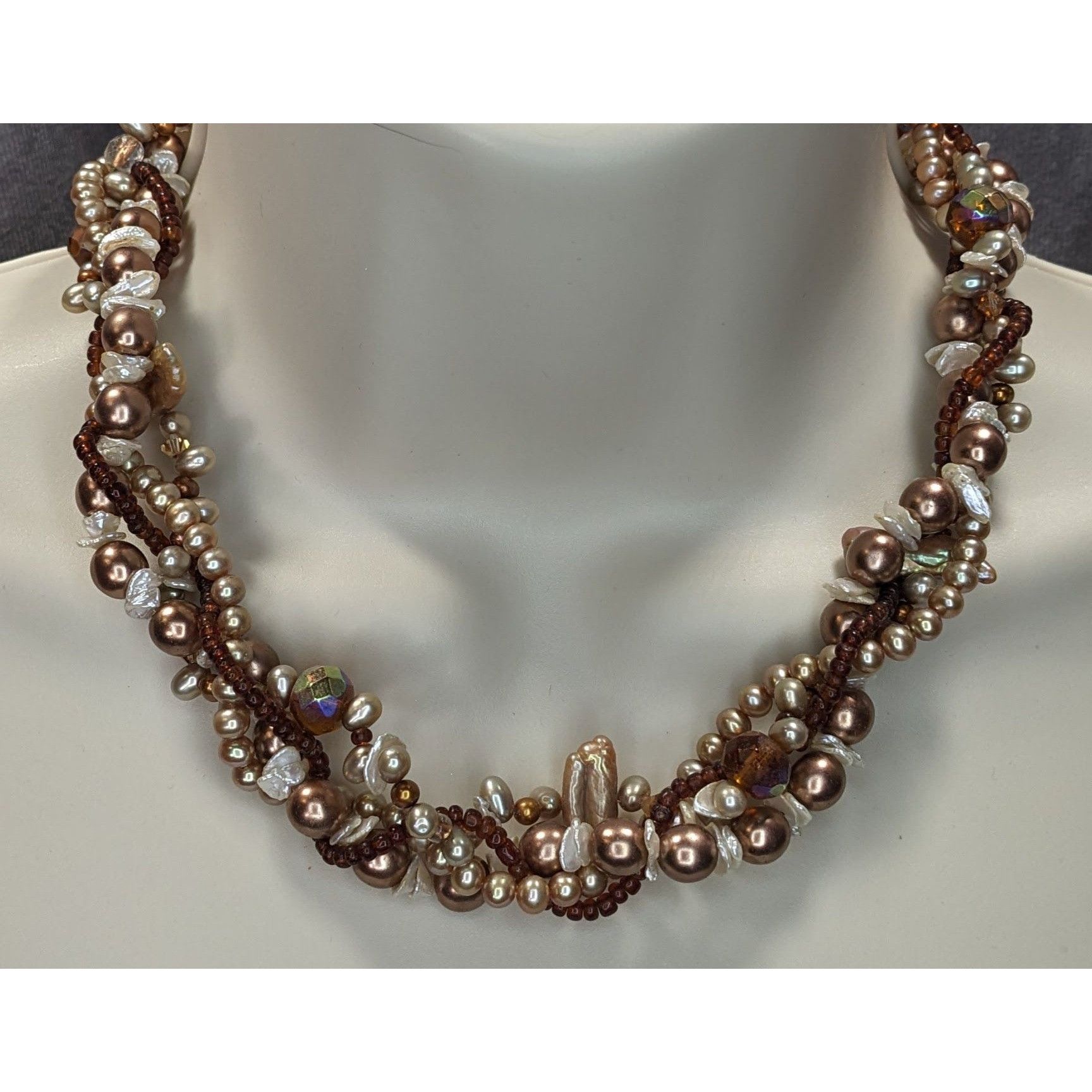 Handmade Vintage Handmade Mermaidcore Braided Freshwater Pearl & Glas Size ONE SIZE - 3 Thumbnail